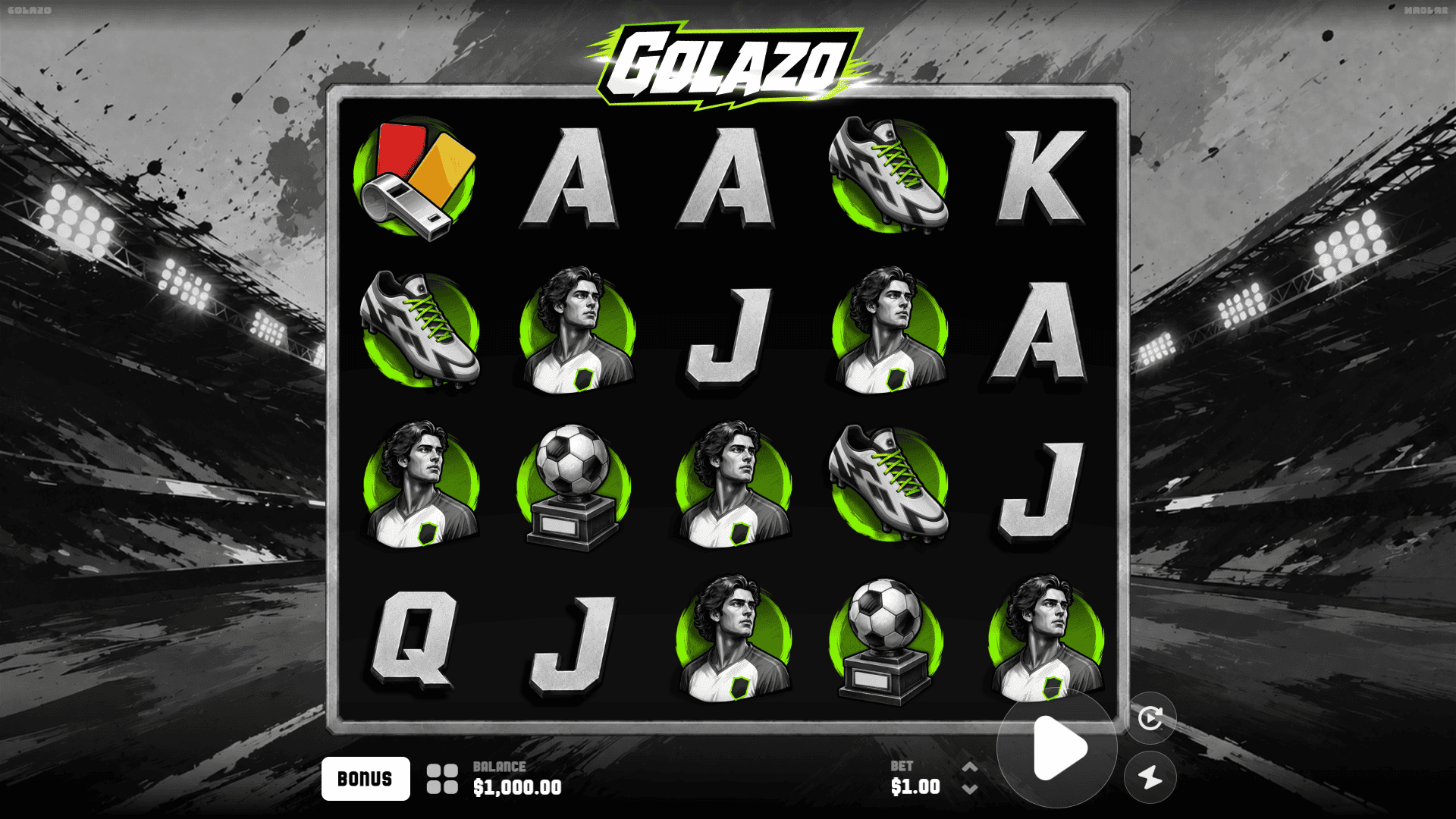 Golazo slot gameplay reels