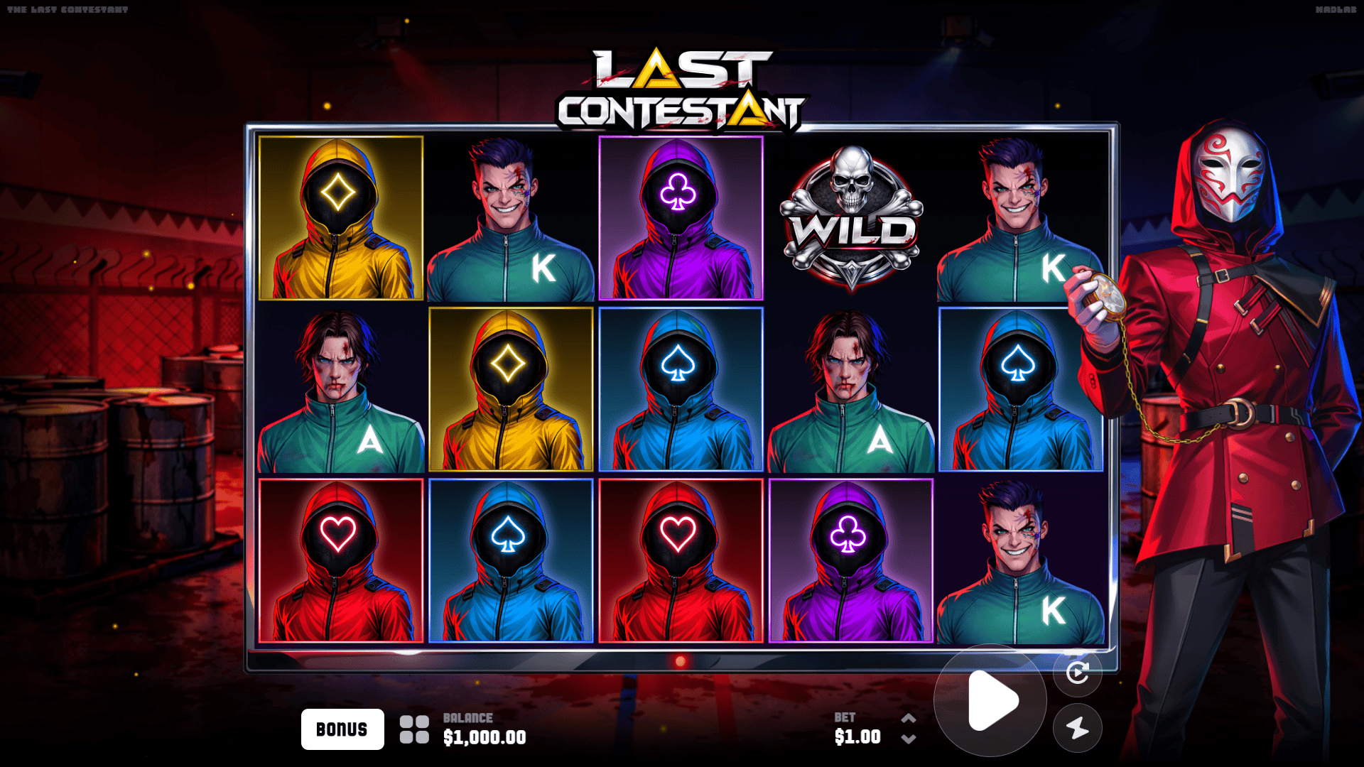 The Last Contestant slot gameplay reels