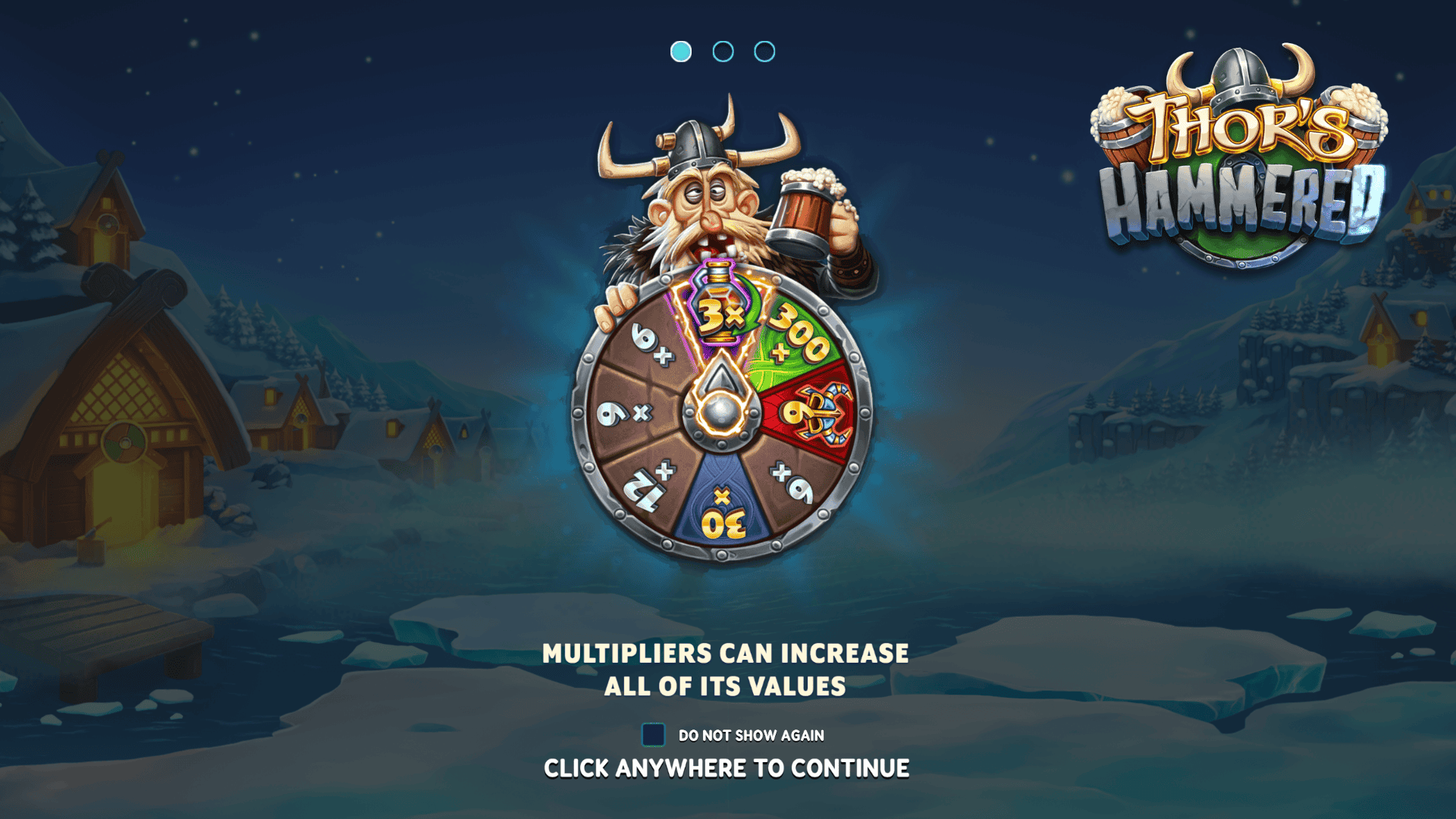 Thors Hammered slot intro screen