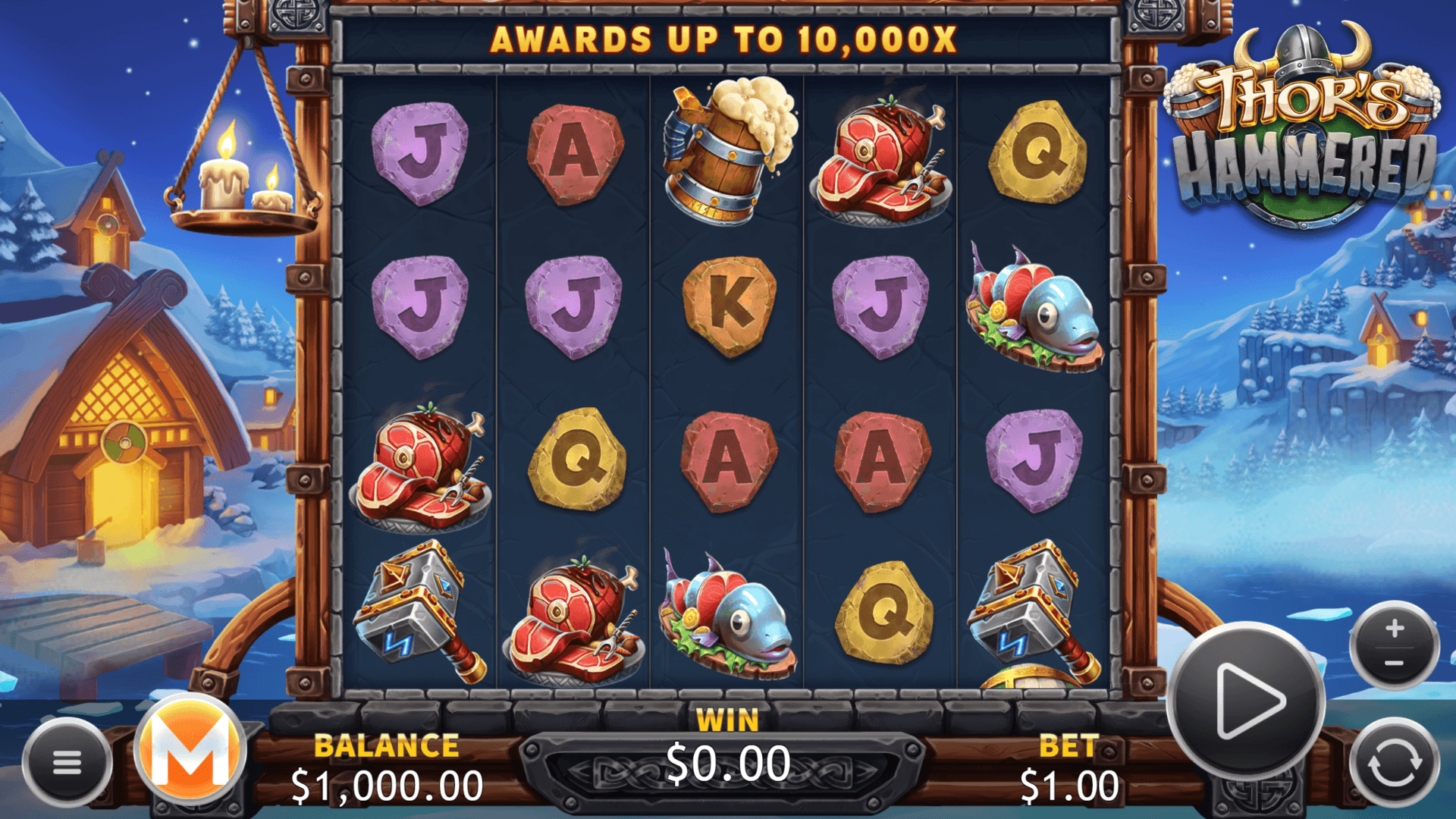 Thors Hammered slot gameplay reels