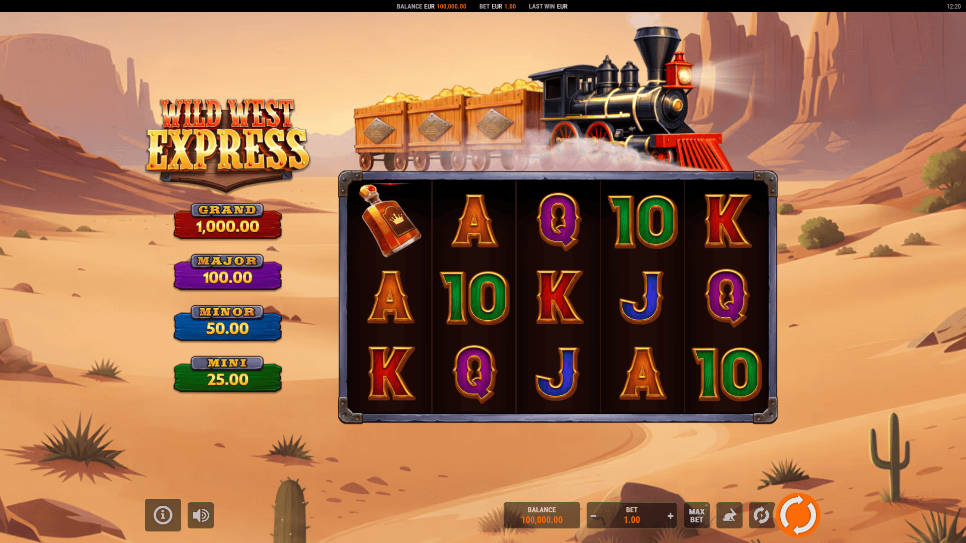 Wild West Express slot gameplay reels