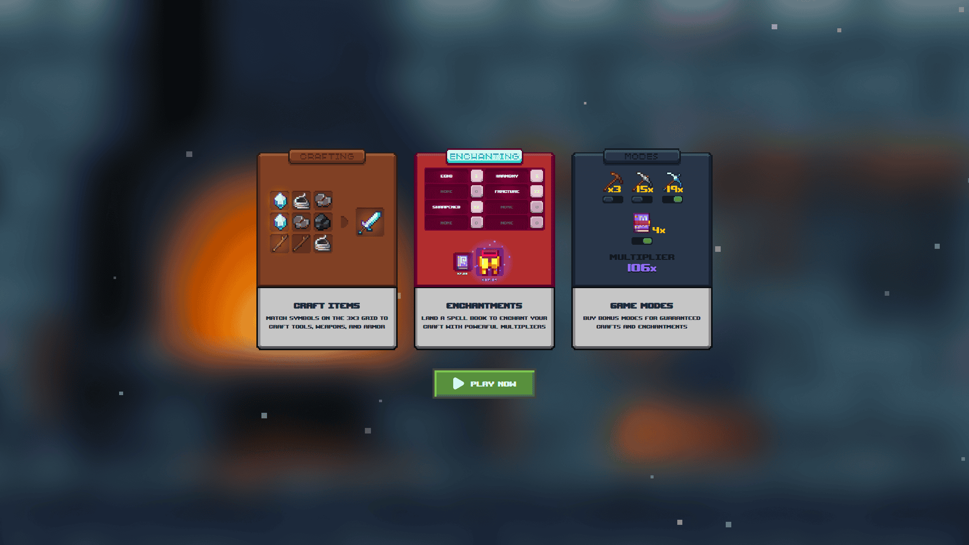 Craft Hero slot intro screen