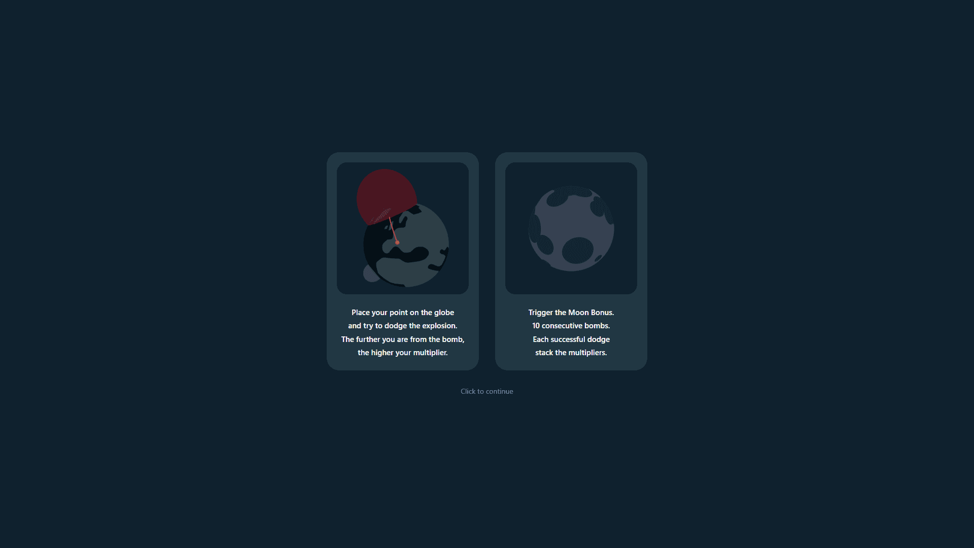Dodge Bomb slot intro screen
