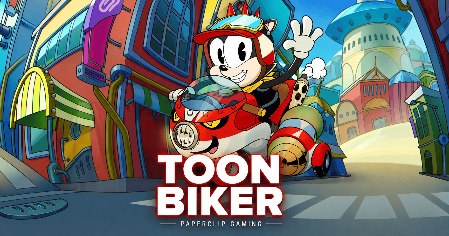 Toon Biker Slot Demo by Paperclip Gaming slot cover image