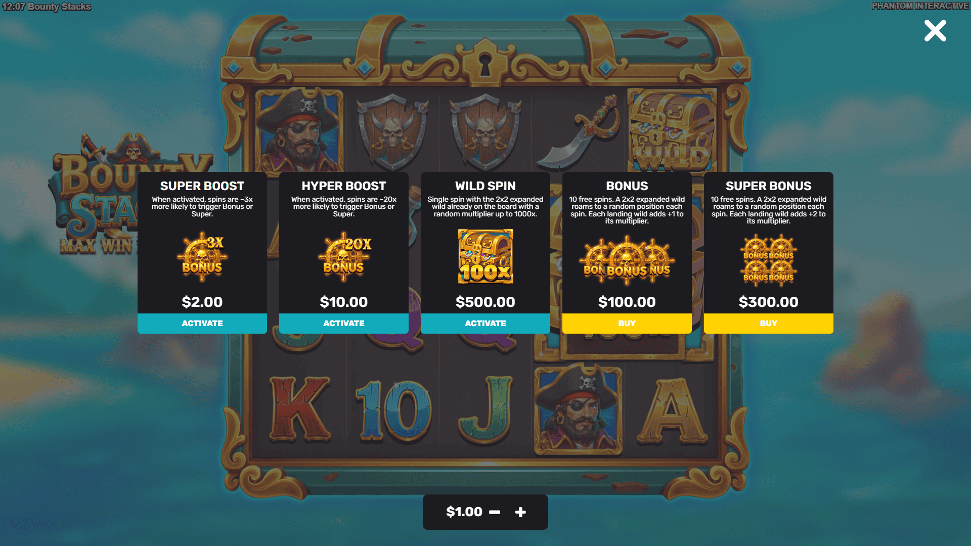 Bounty Stacks bonus buy menu