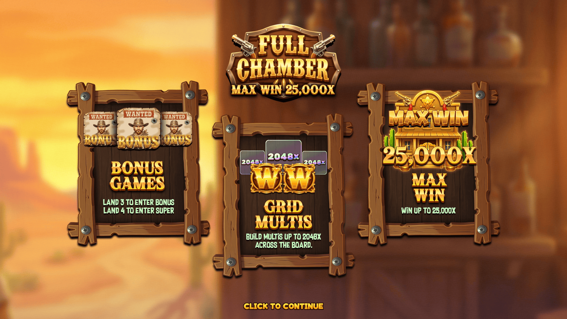 Full Chamber slot intro screen