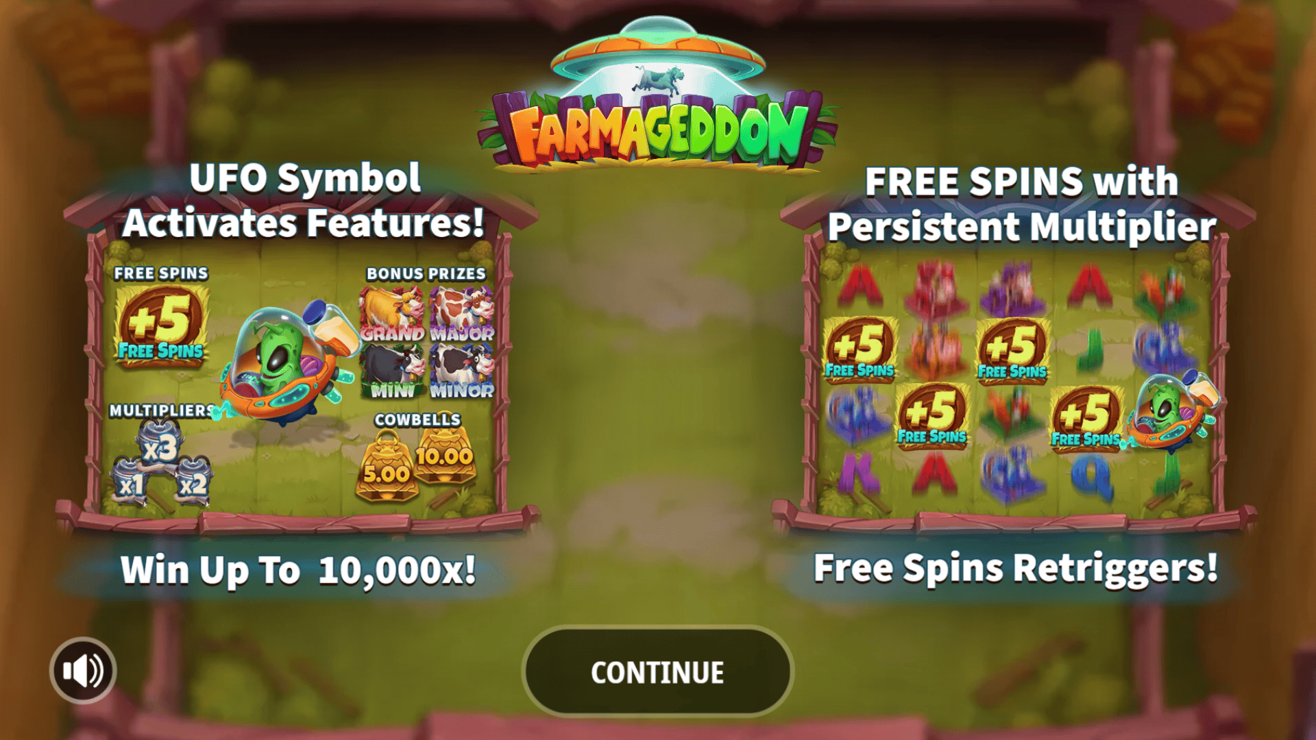 Farmageddon slot intro screen