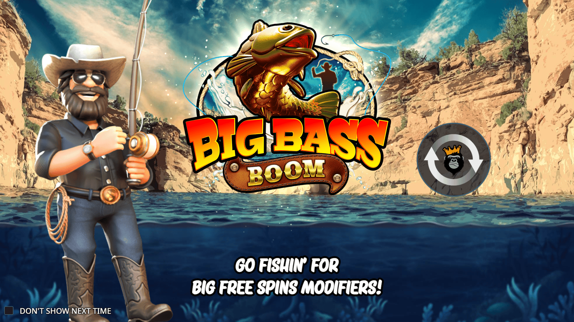 Big Bass BOOM slot intro screen
