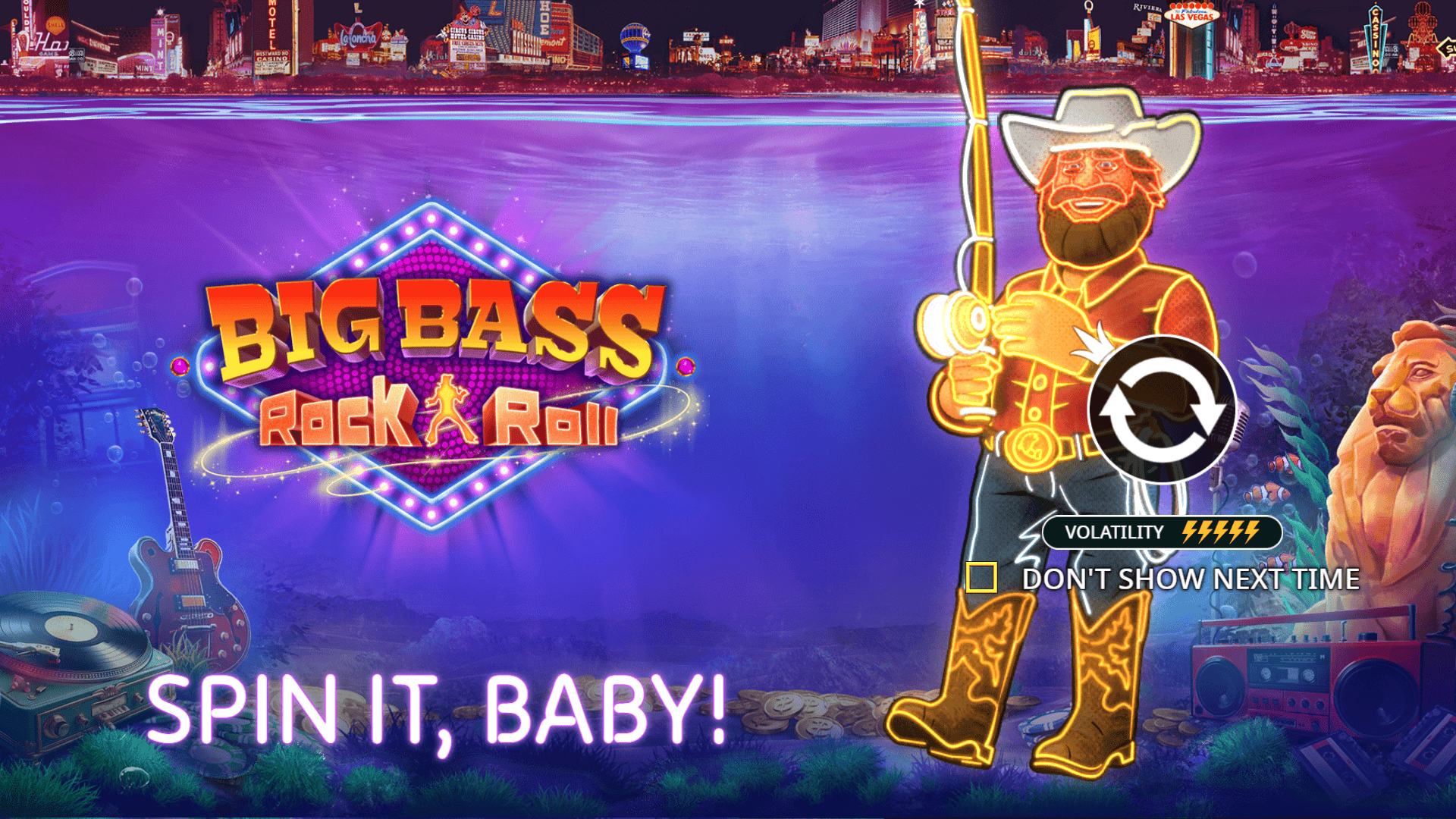 Big Bass Rock and Roll slot intro screen