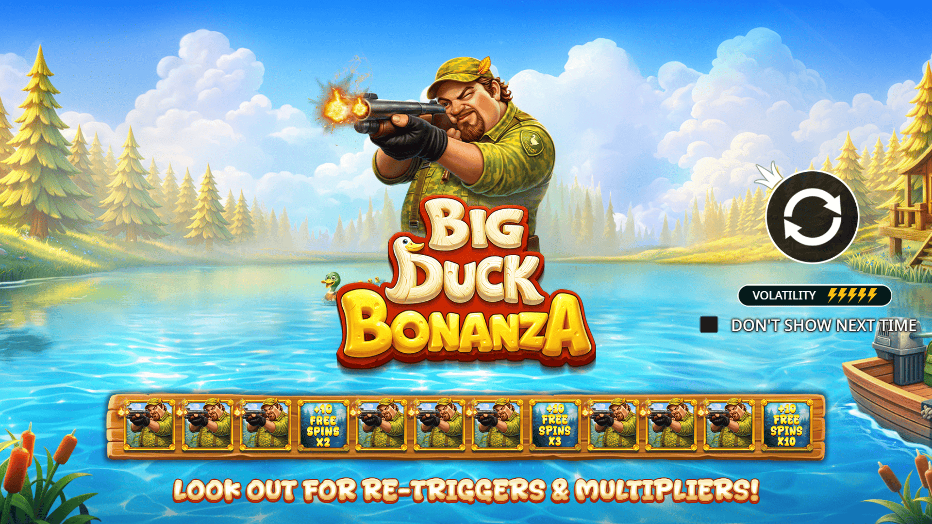 Big Duck Bonanza slot intro screen