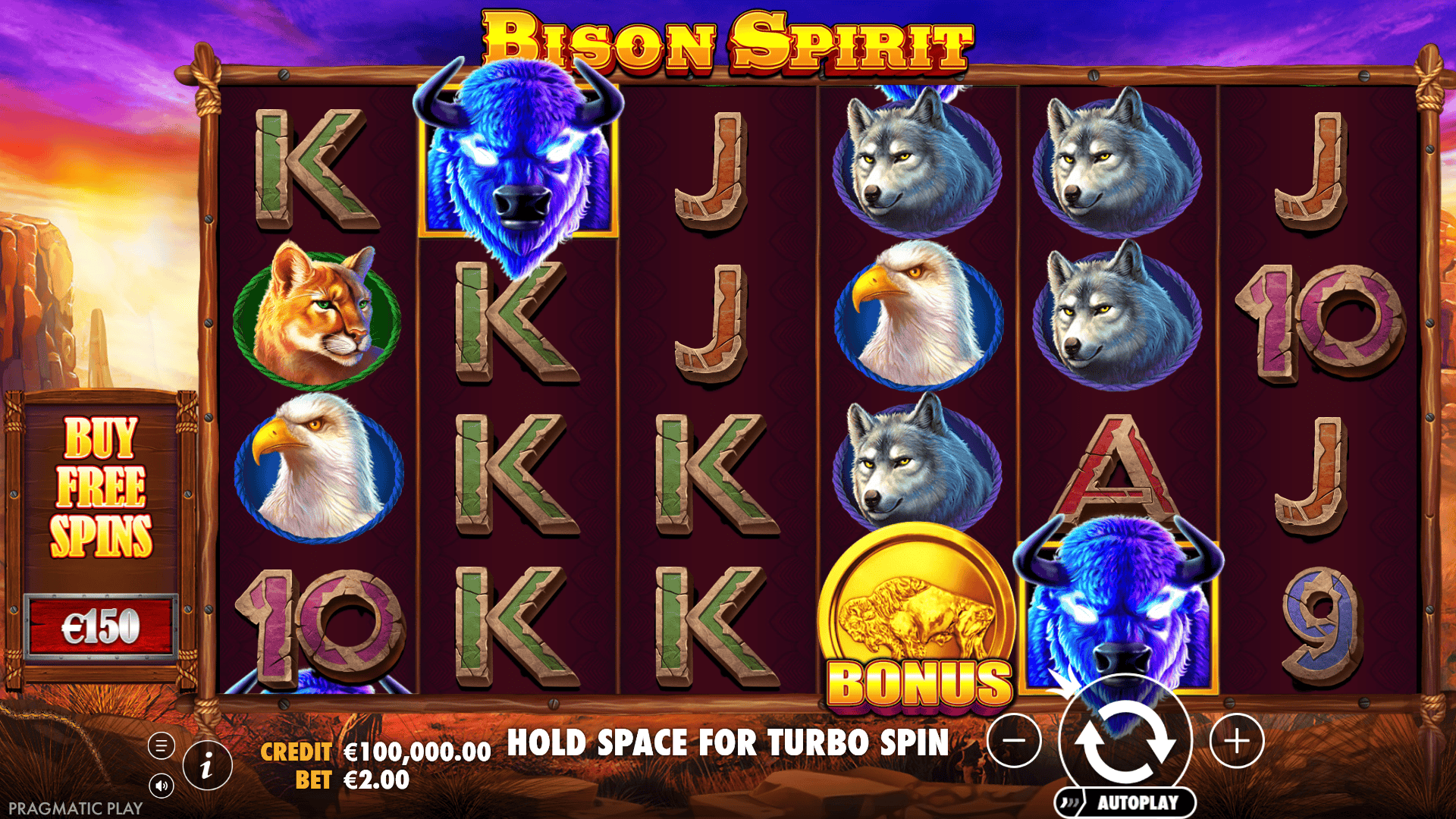 Bison Spirit slot gameplay reels