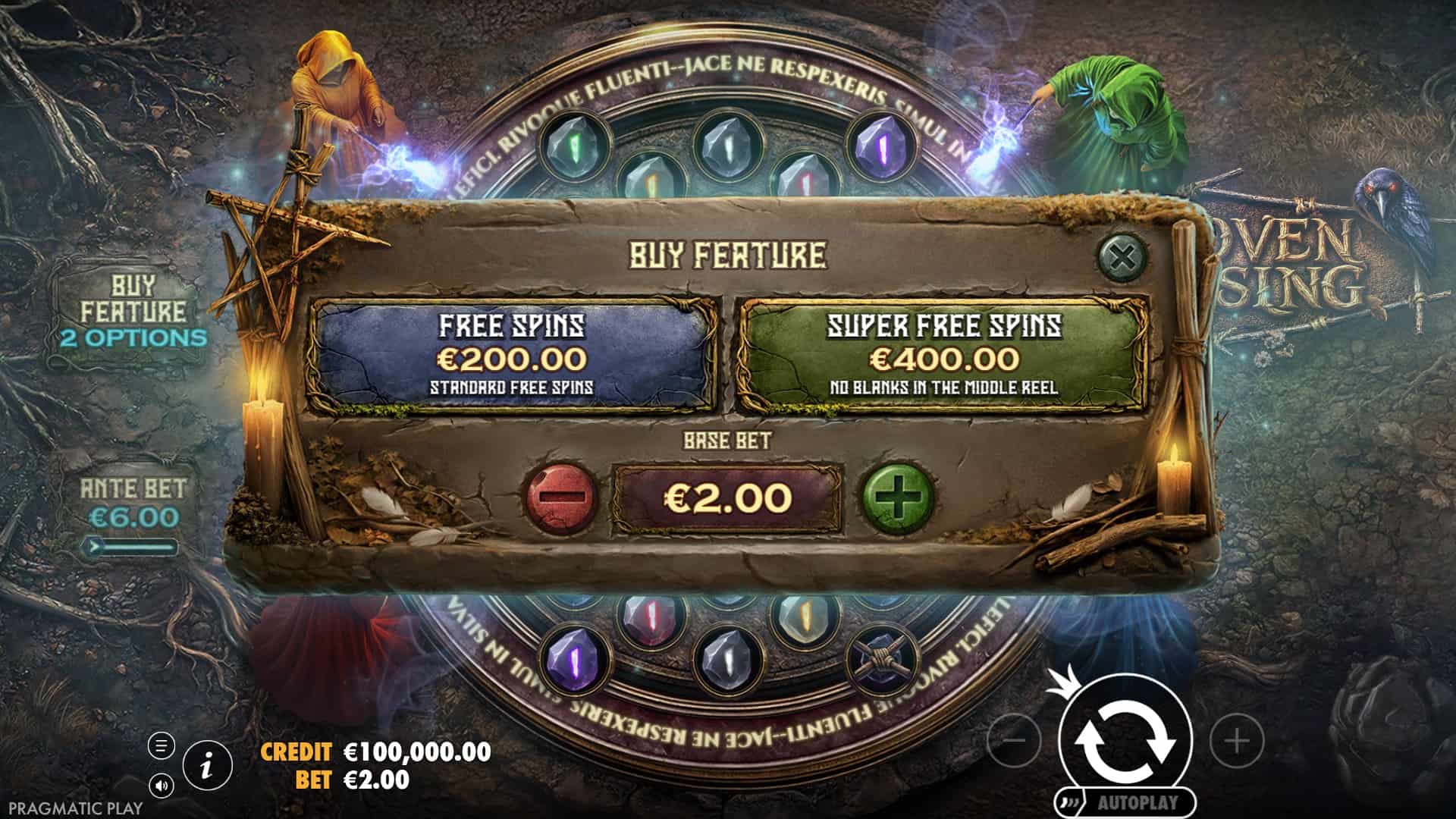 Coven Rising bonus buy menu