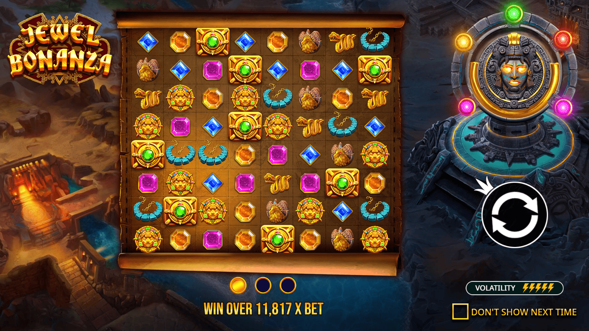 Jewel Bonanza slot intro screen