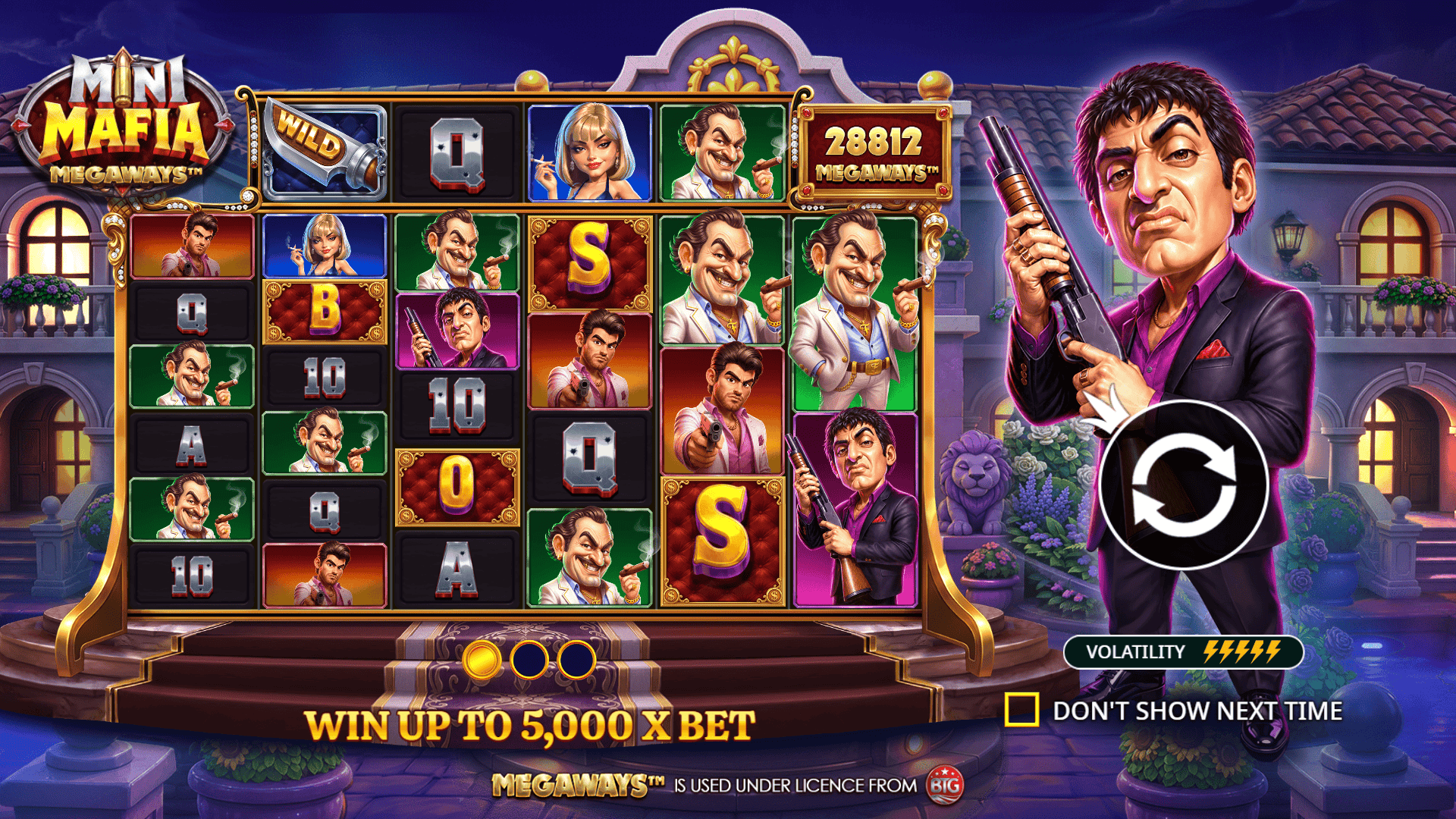 Mini Mafia Megaways slot intro screen