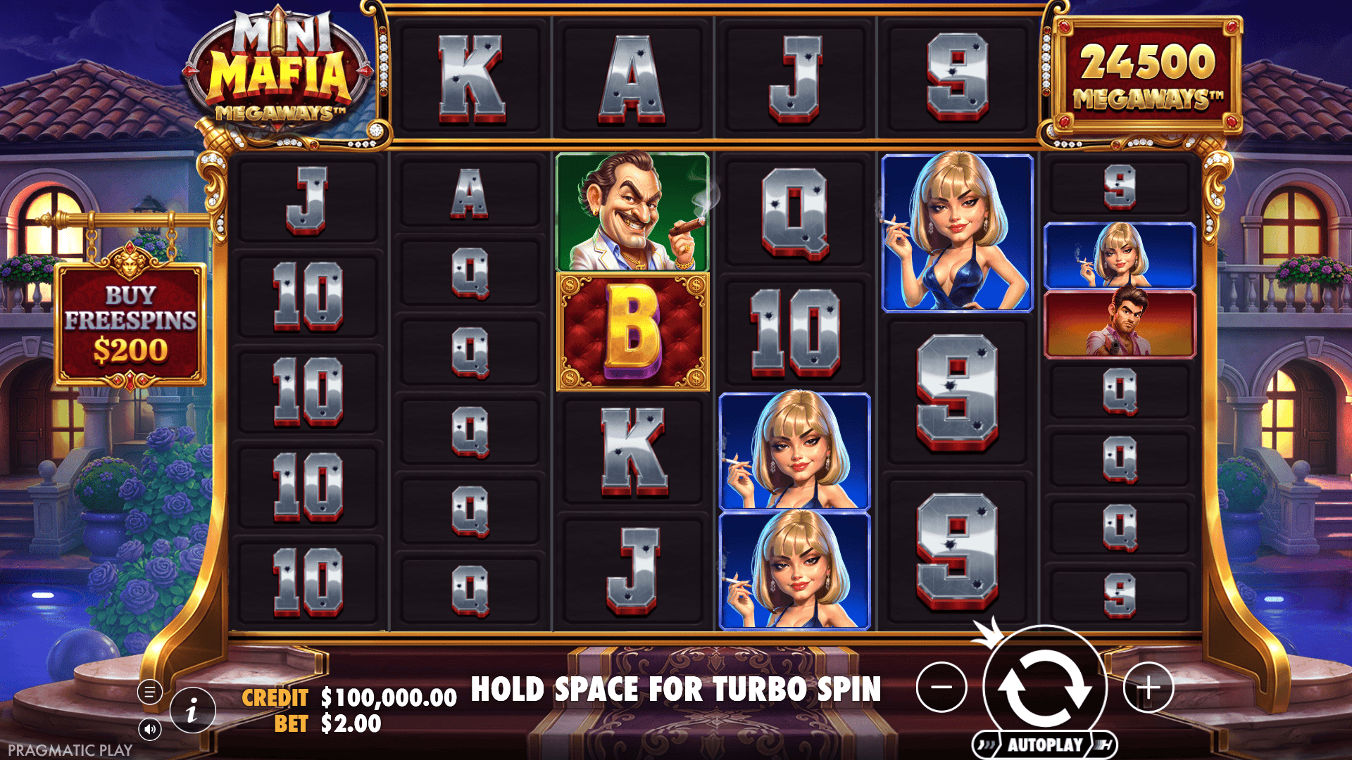 Mini Mafia Megaways slot gameplay reels