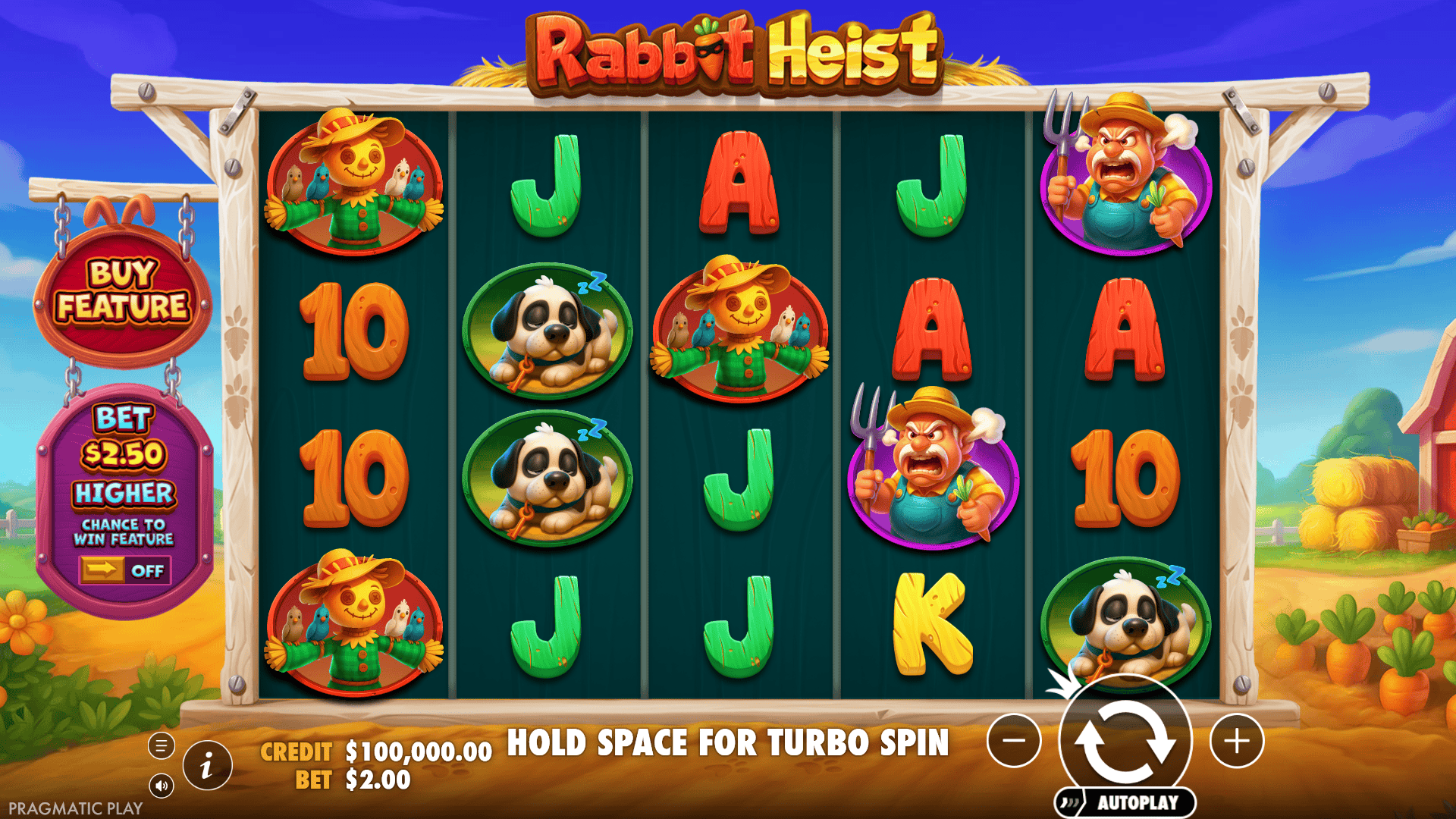 Rabbit Heist slot gameplay reels