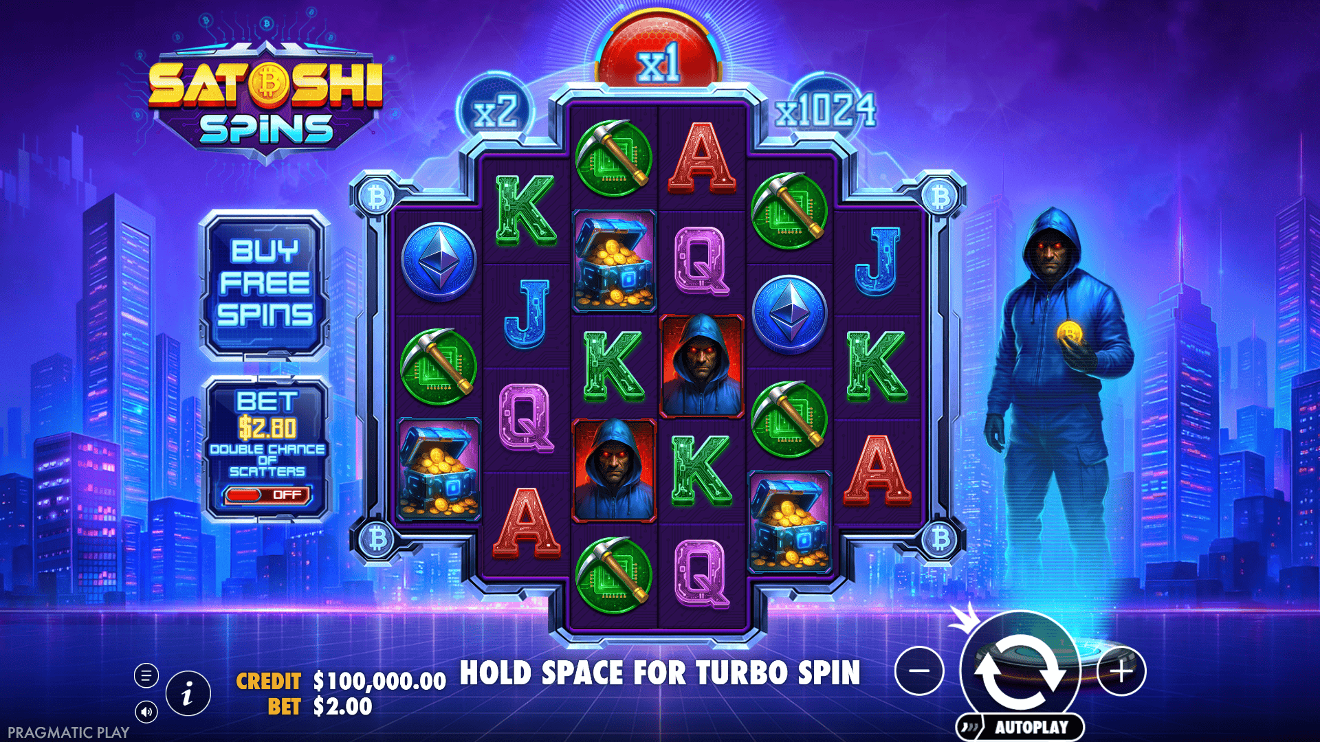 Satoshi Spins slot gameplay reels