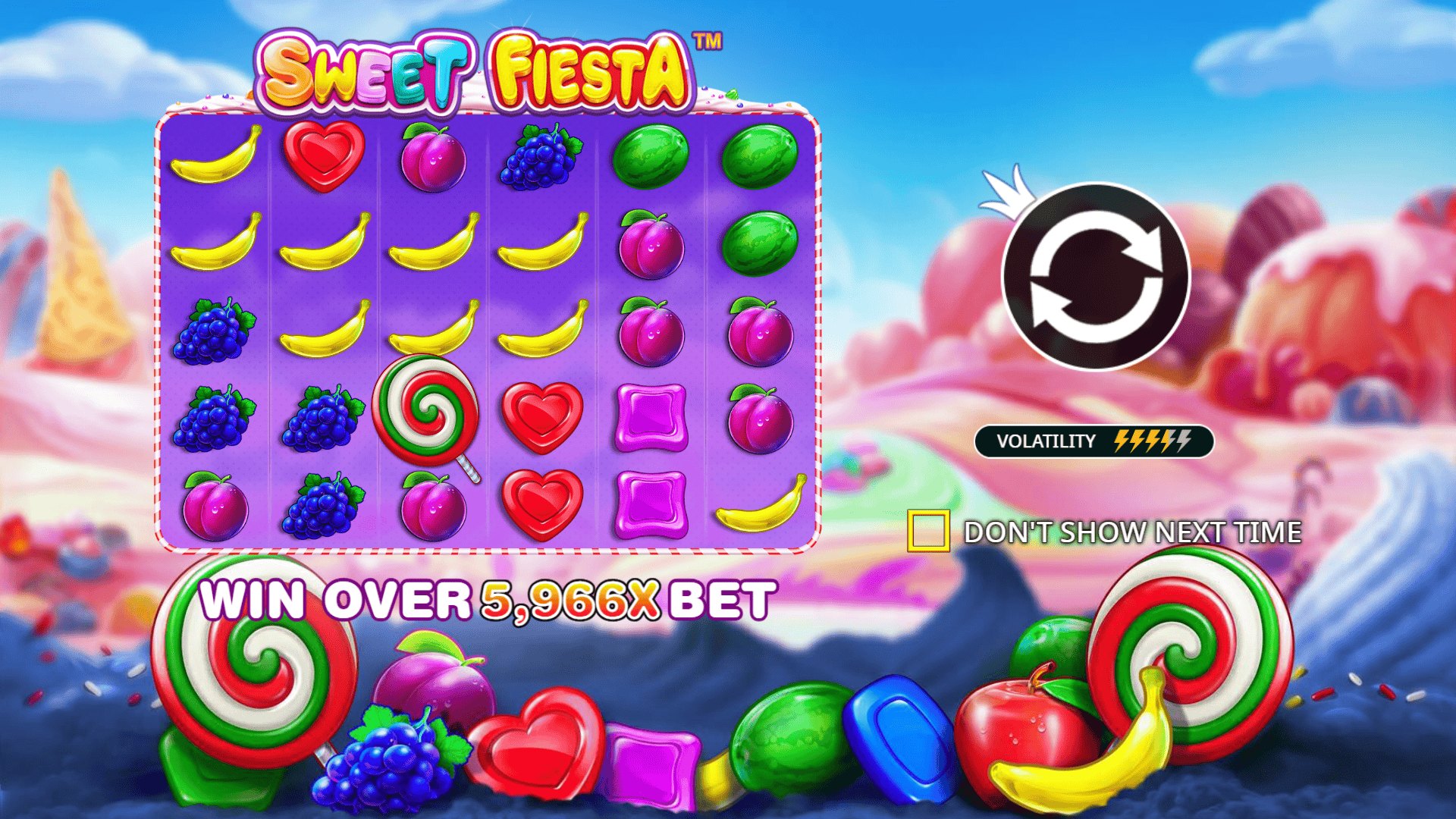 Sweet Fiesta slot intro screen