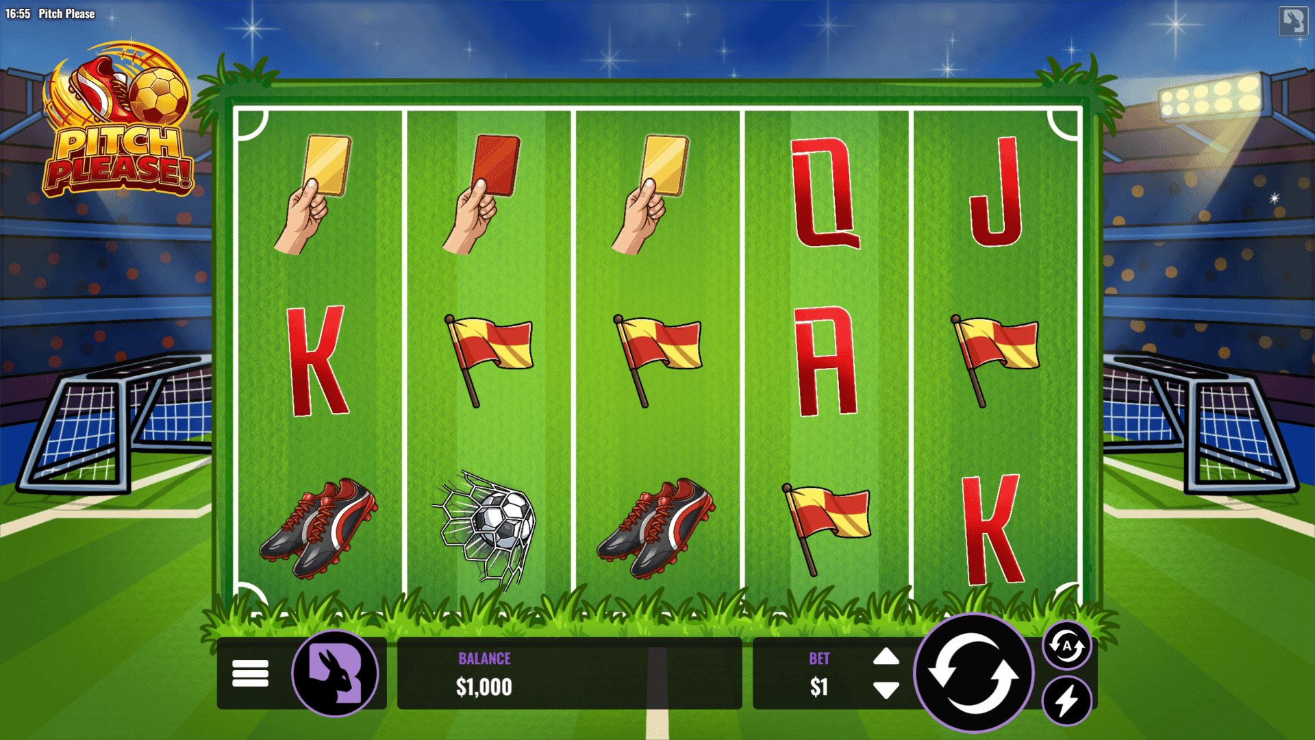 Pitch Please slot gameplay reels
