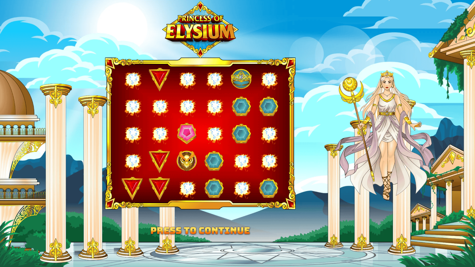 Princess of Elysium slot intro screen