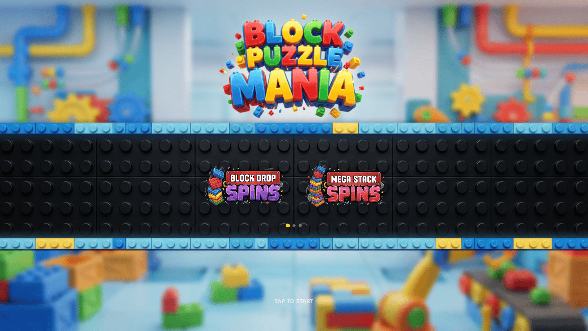 Block Puzzle Mania slot intro screen