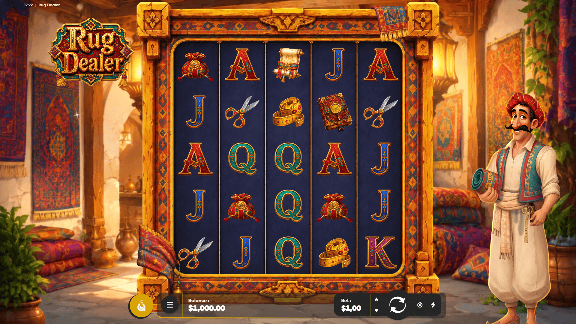 Rug Dealer slot gameplay reels