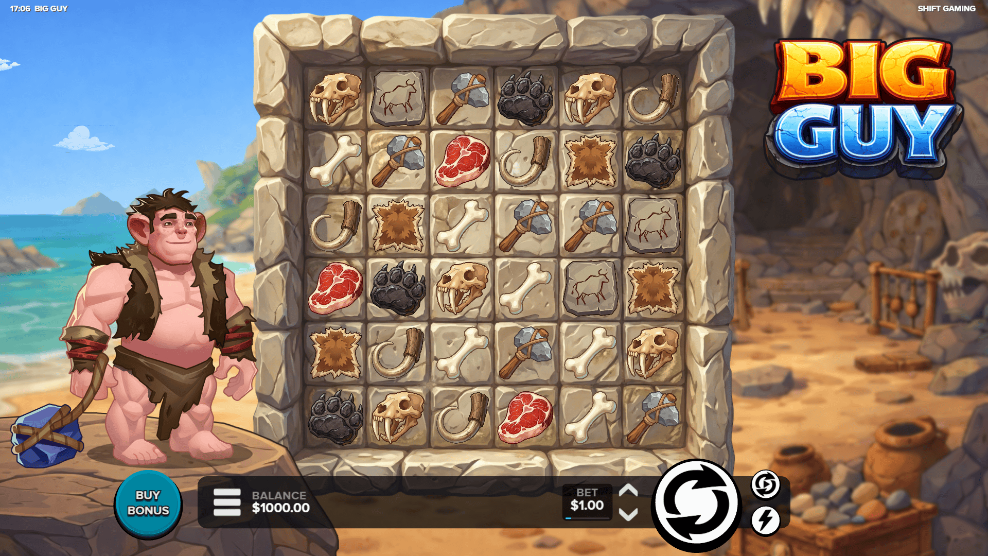 Big Guy slot gameplay reels