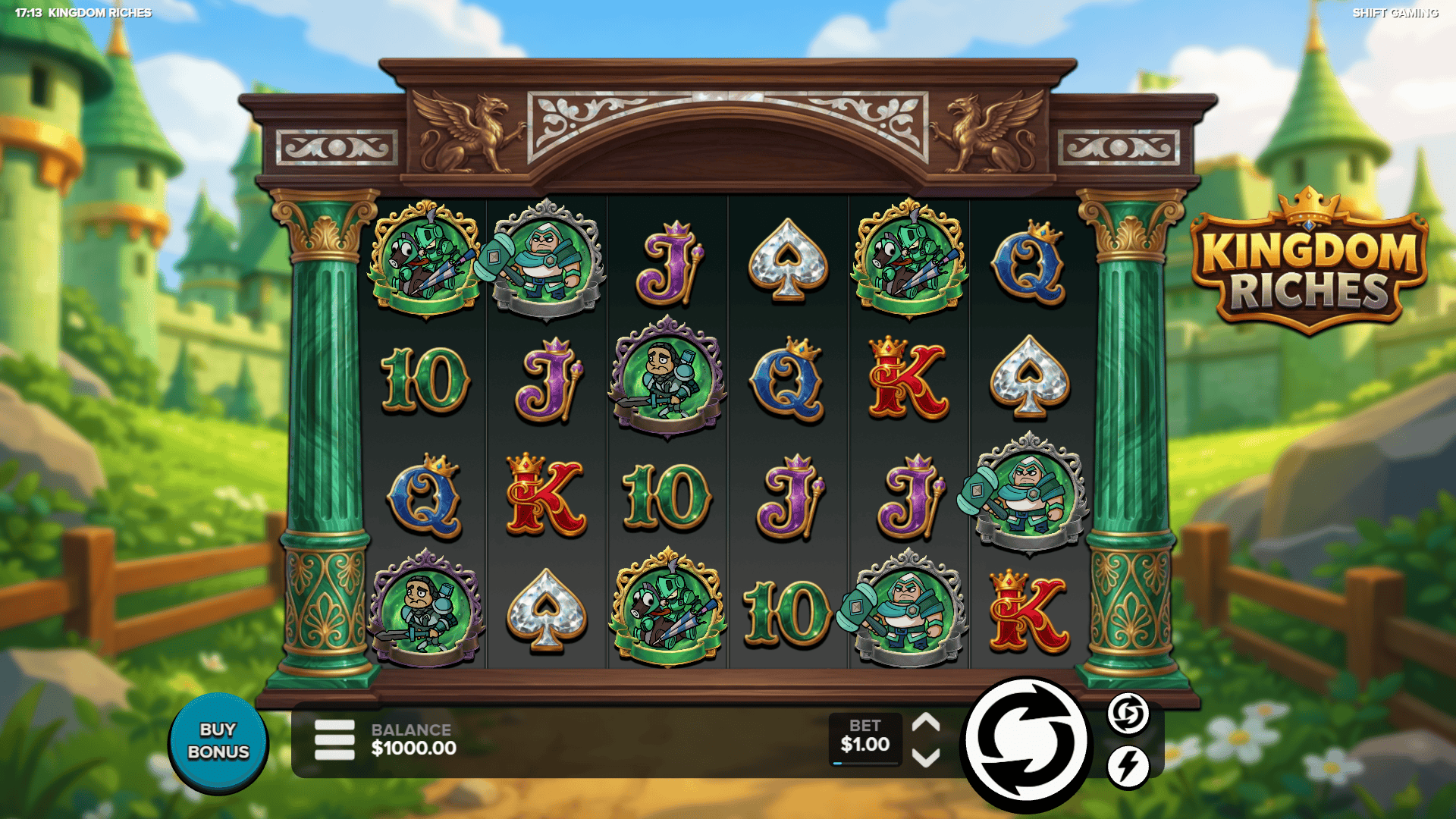 Kingdom Riches slot gameplay reels