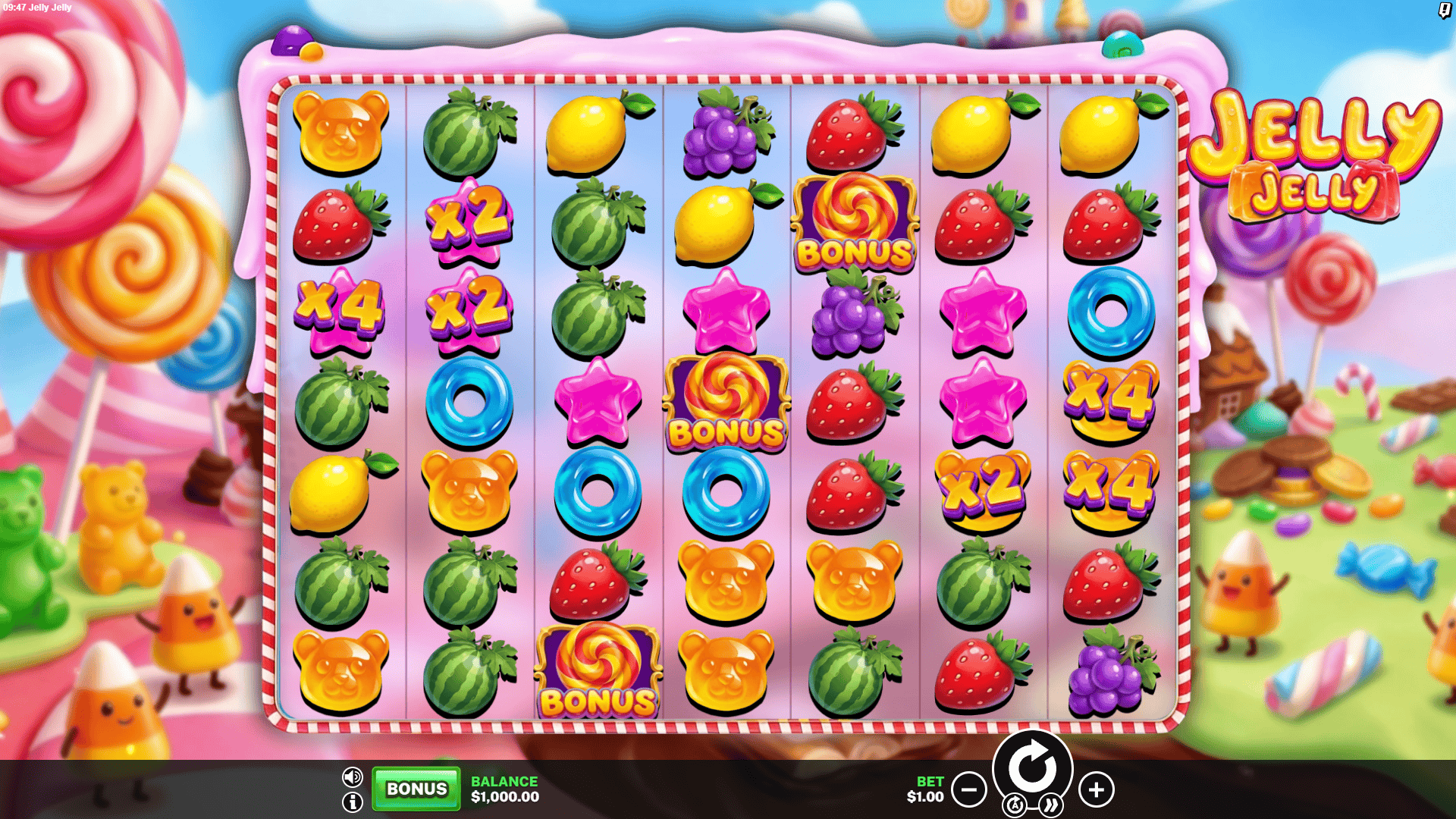 Jelly Jelly slot gameplay reels