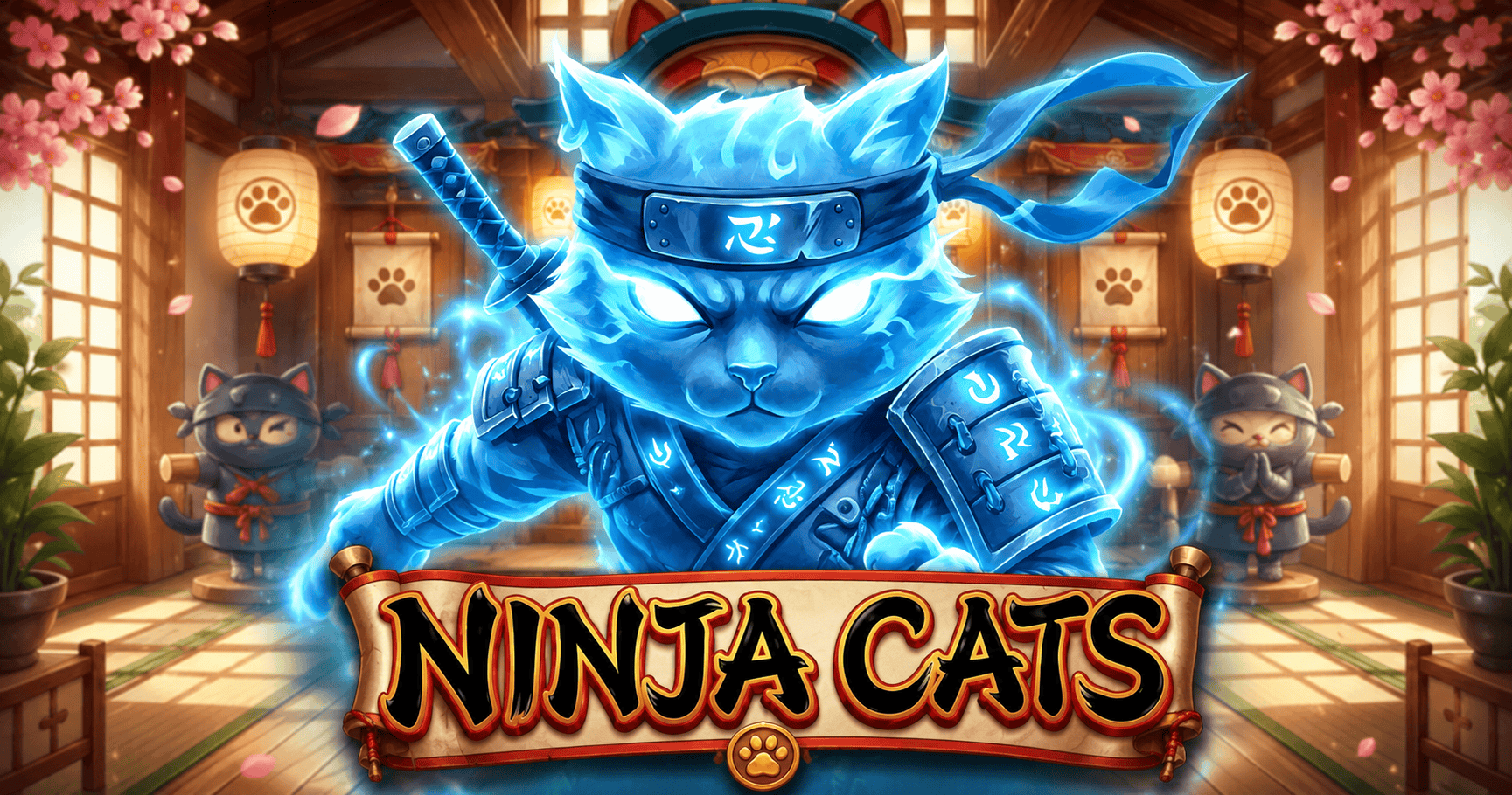 Ninja Cats Slot Demo by Sidequest Studios slot cover image