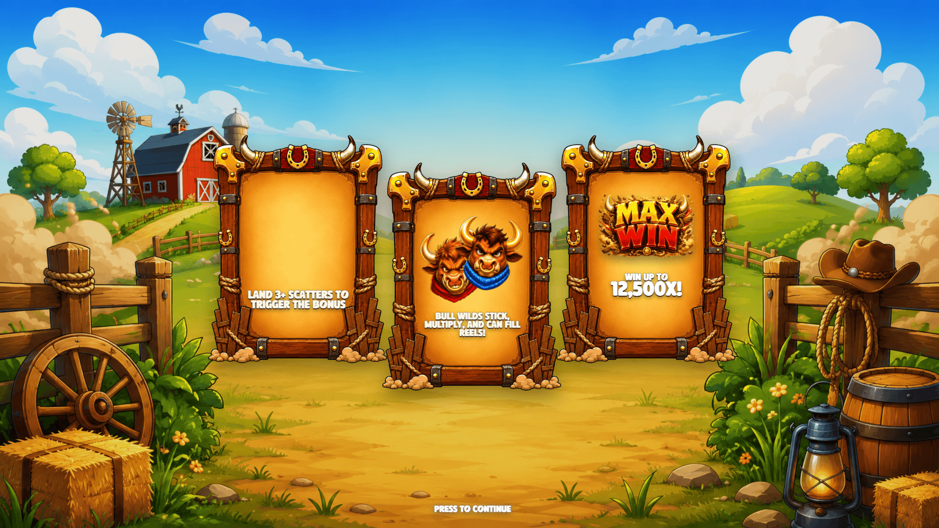 Load Of Bull slot intro screen