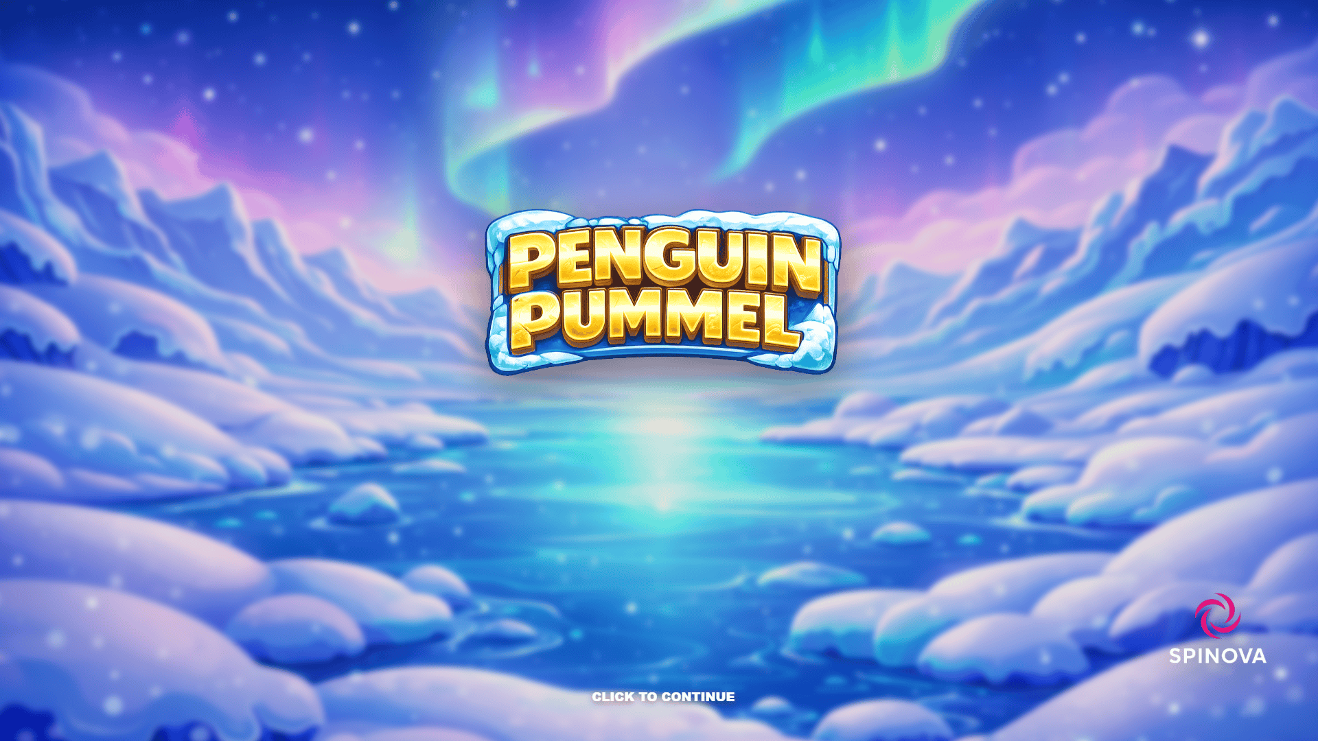 Penguin Pummel slot intro screen