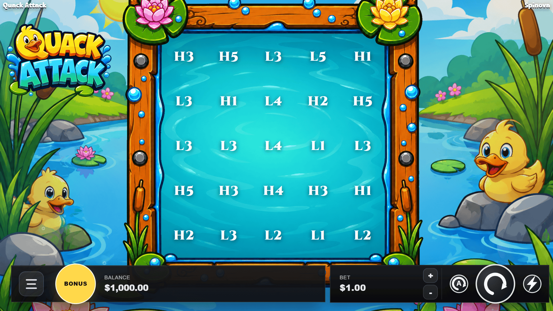 Quack Attack slot gameplay reels
