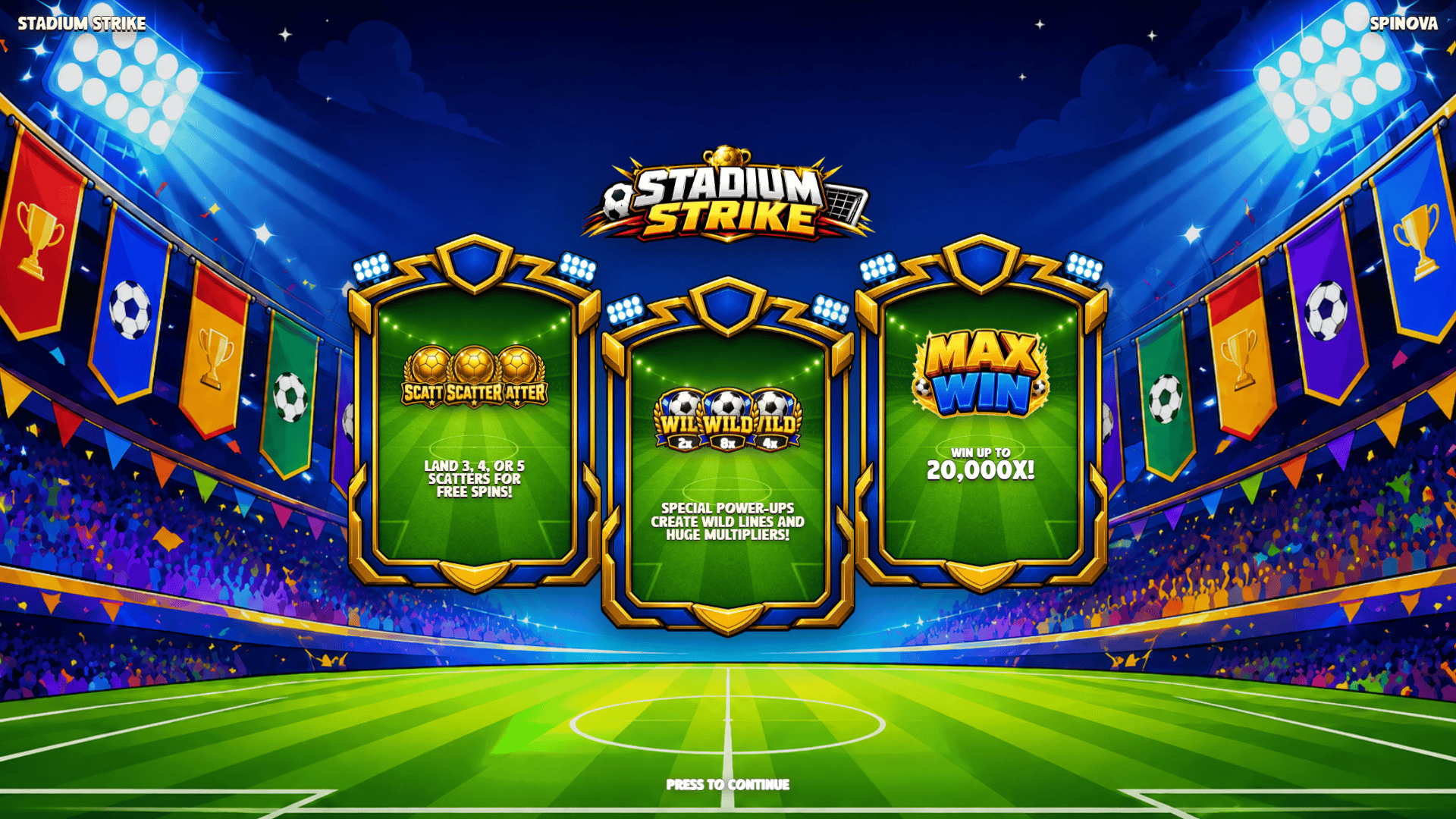 Stadium Strike slot intro screen