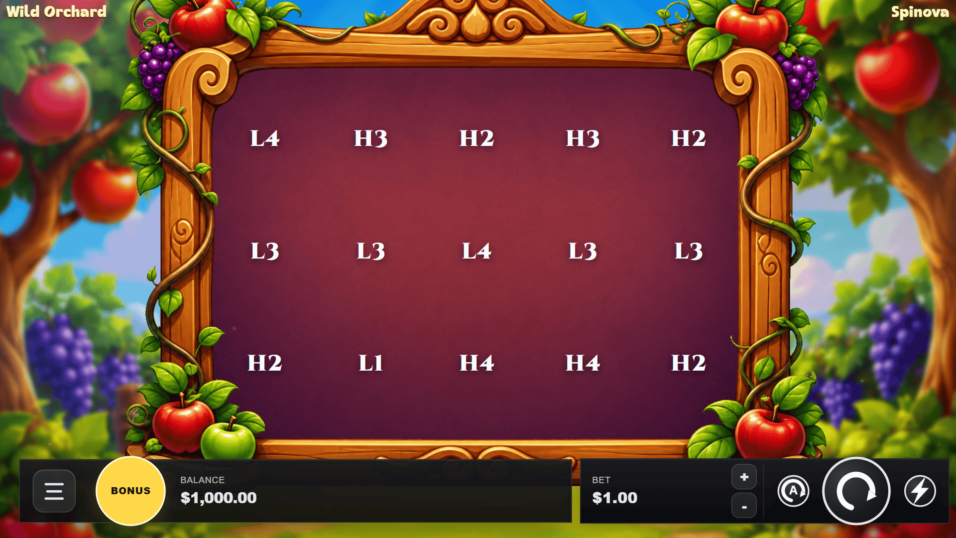 Wild Orchard slot gameplay reels