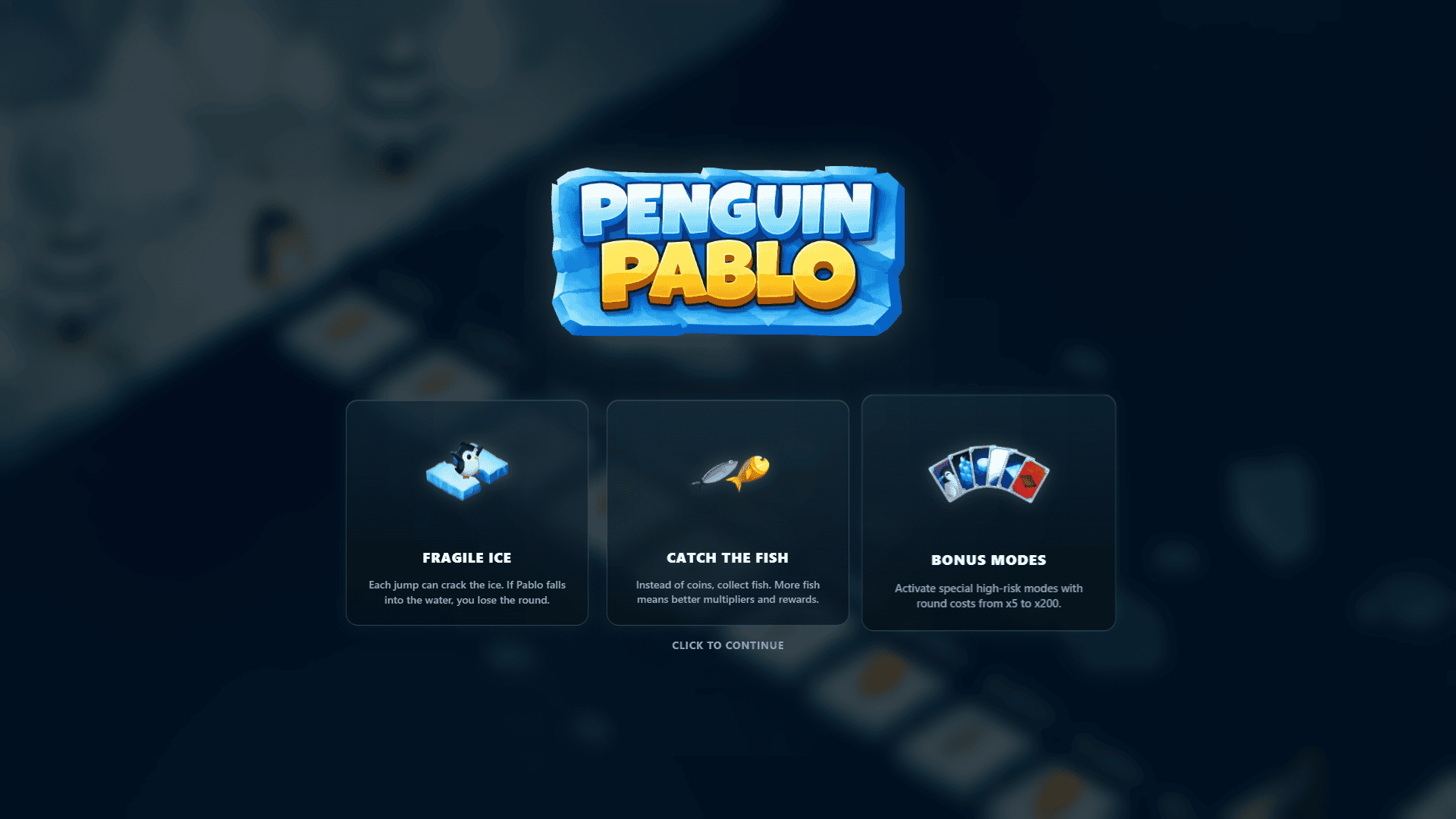Penguin Pablo slot intro screen