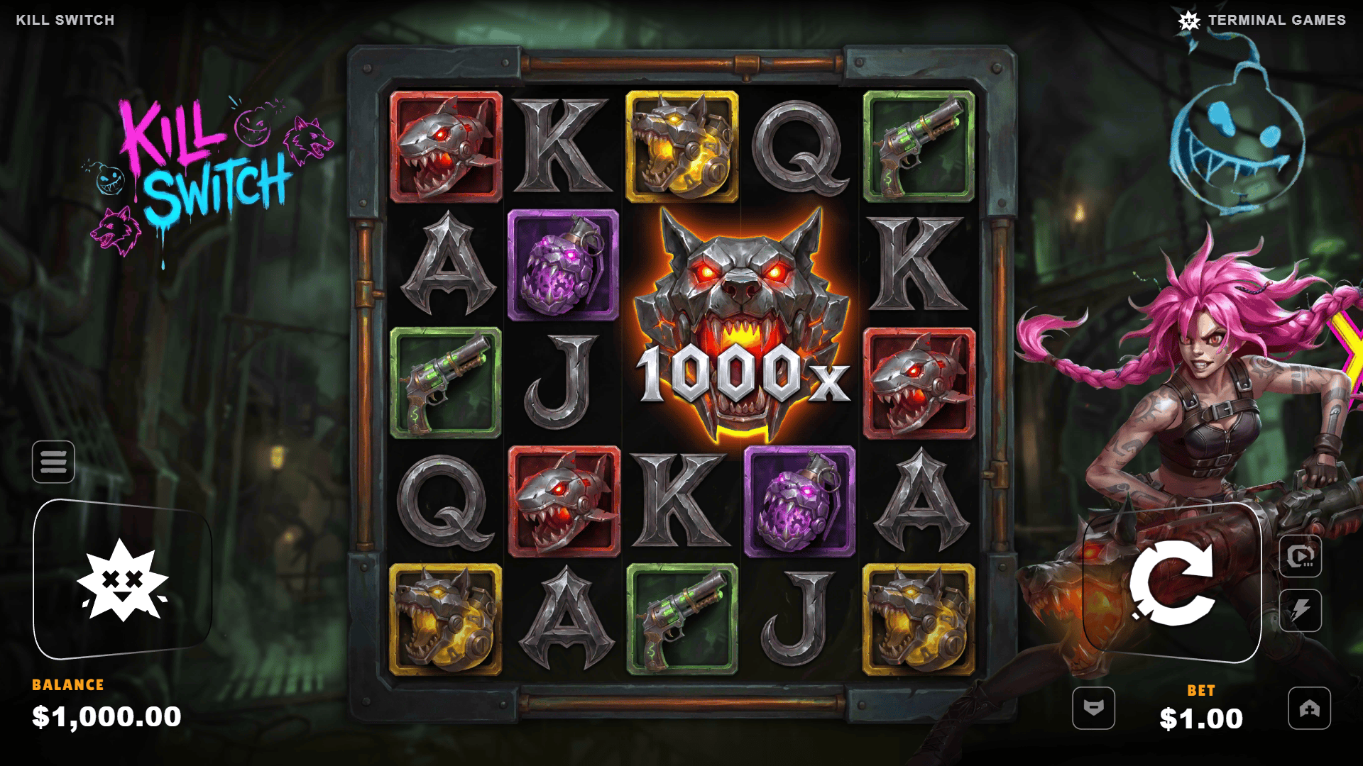 Kill Switch slot gameplay reels