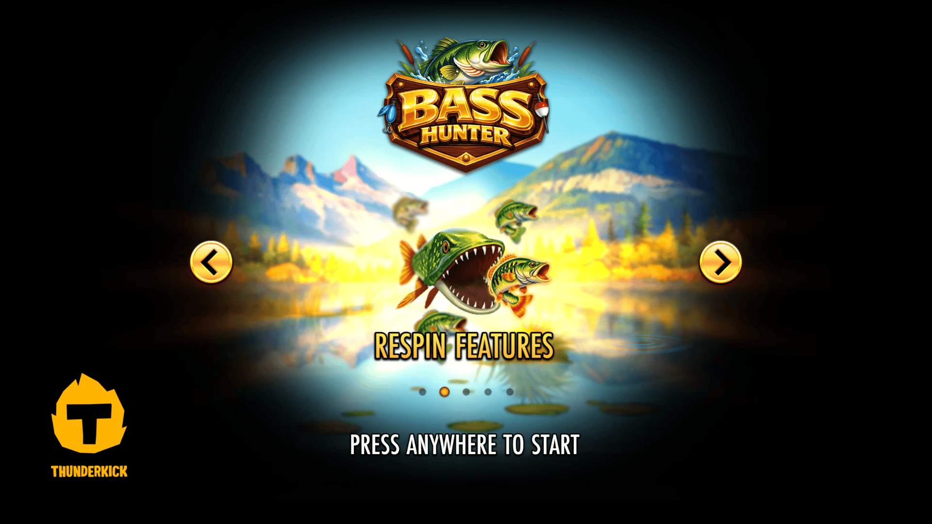Bass Hunter slot intro screen
