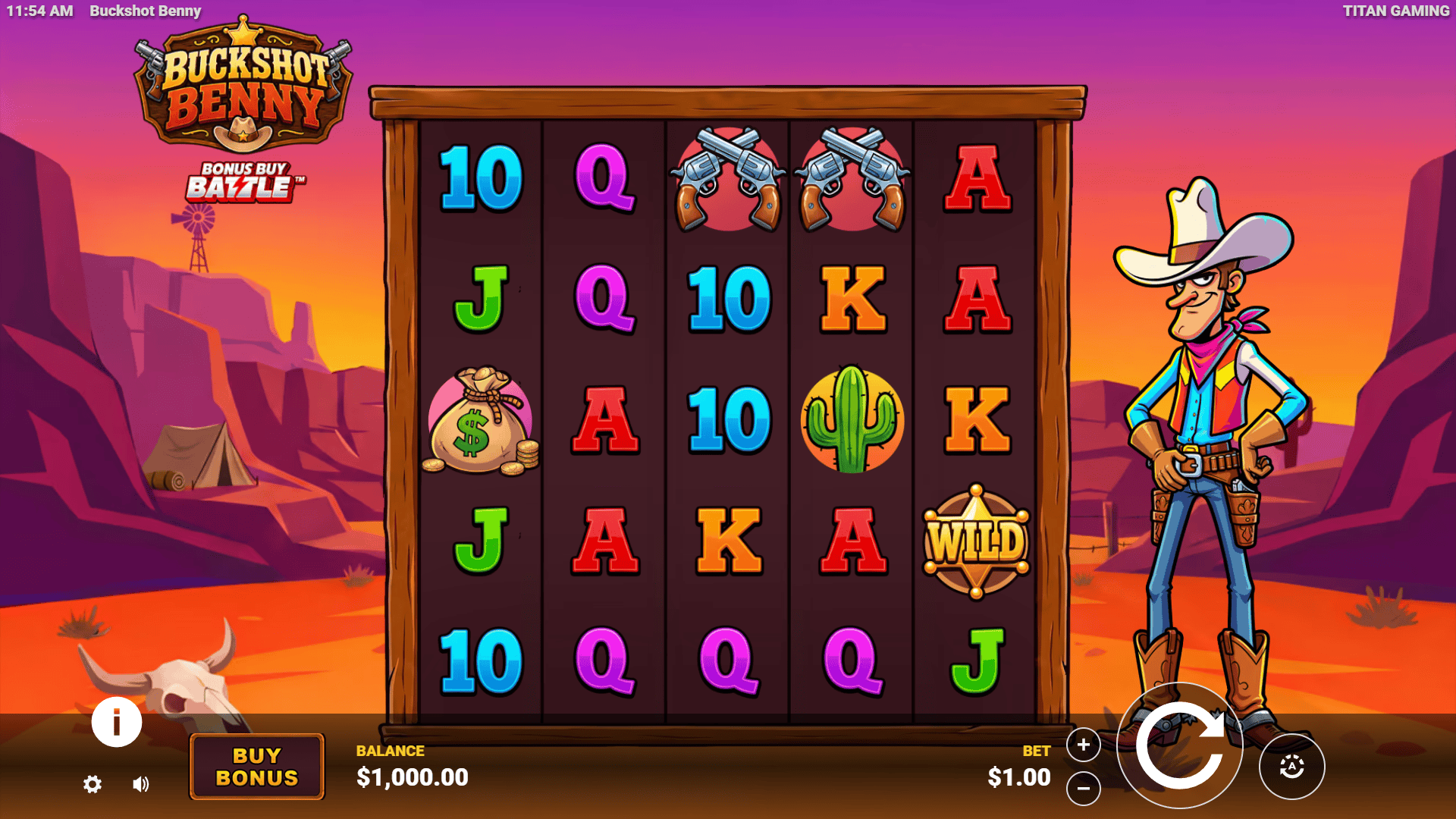 Buckshot Benny slot gameplay reels