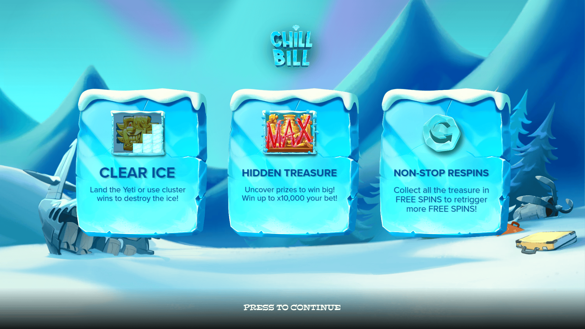 Chill Bill slot intro screen