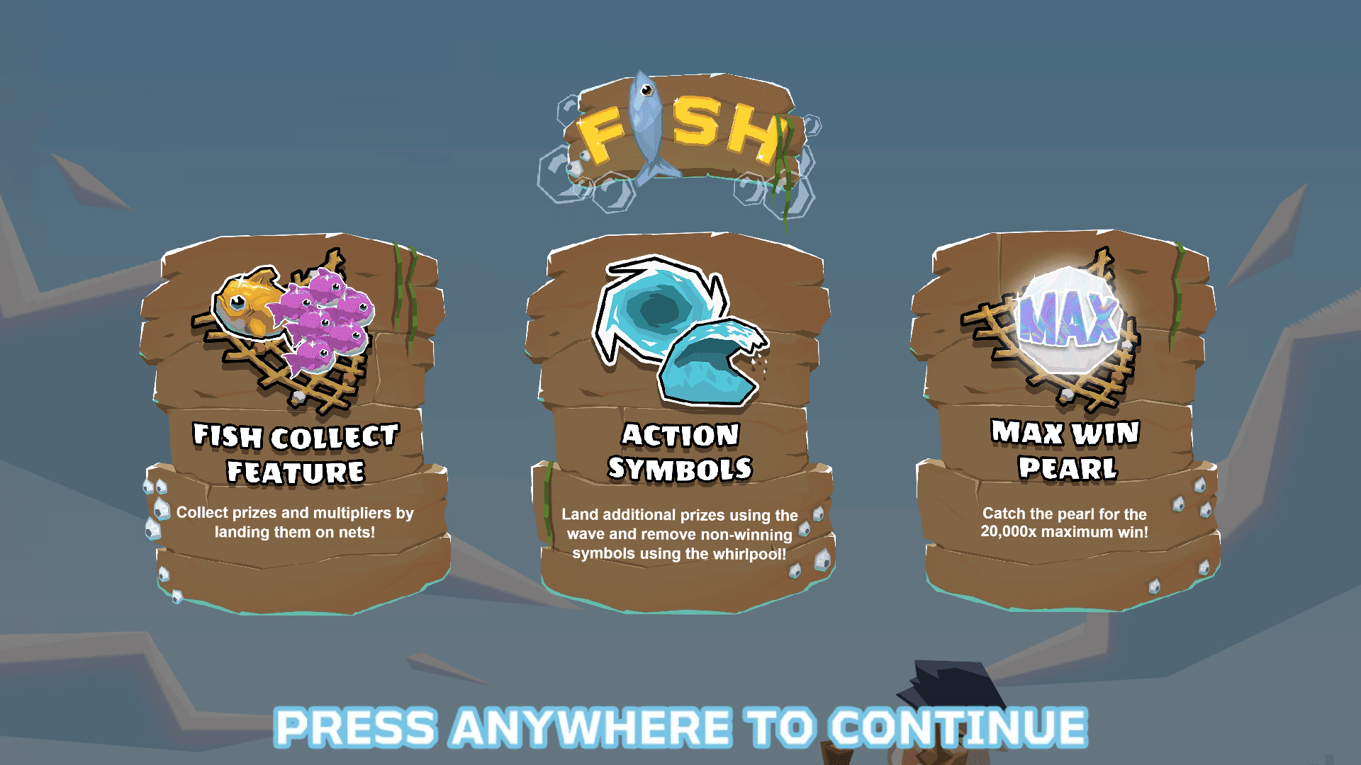 Fish slot intro screen