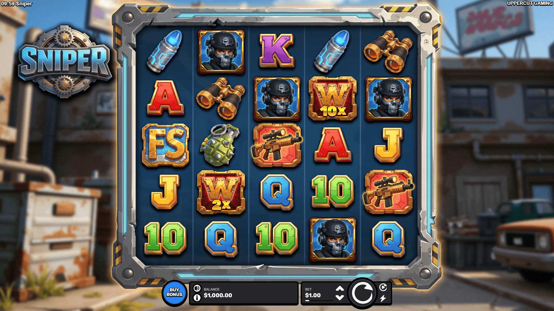 Sniper slot gameplay reels