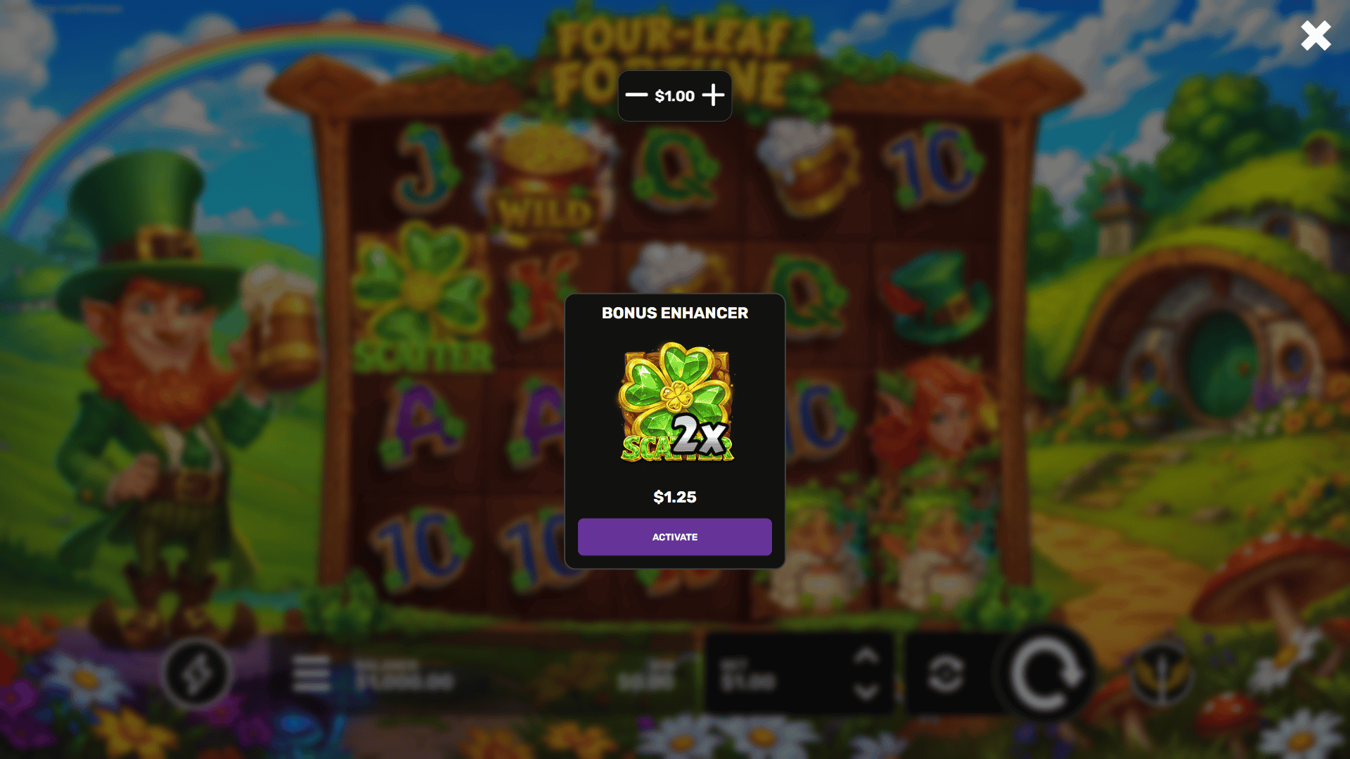 Four Leaf Fortune bonus buy menu