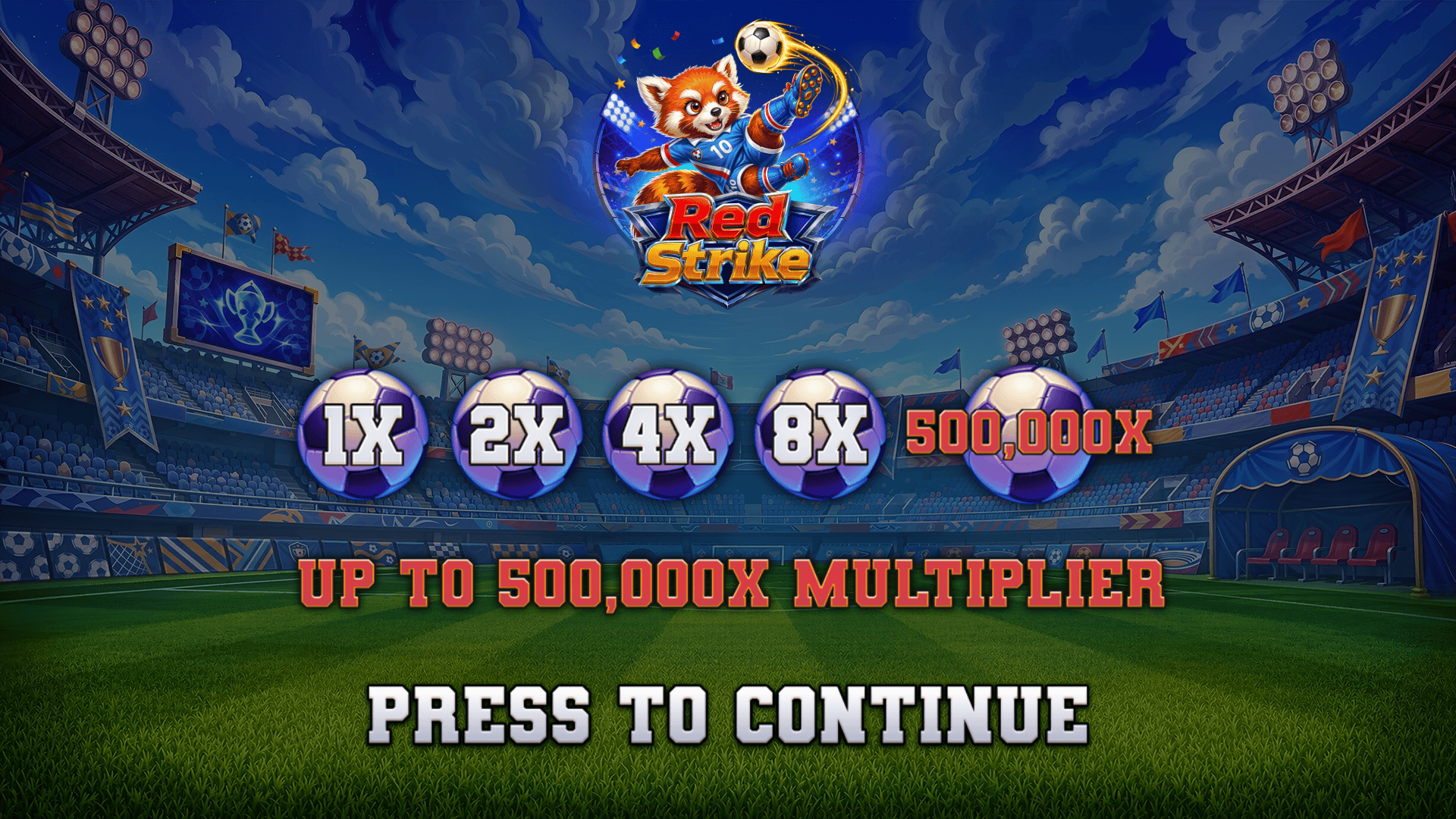 Red Strike slot intro screen