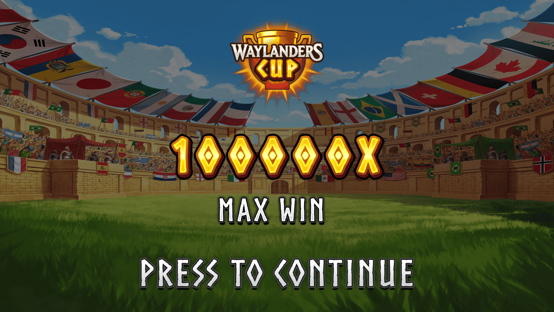 Waylanders Cup slot intro screen