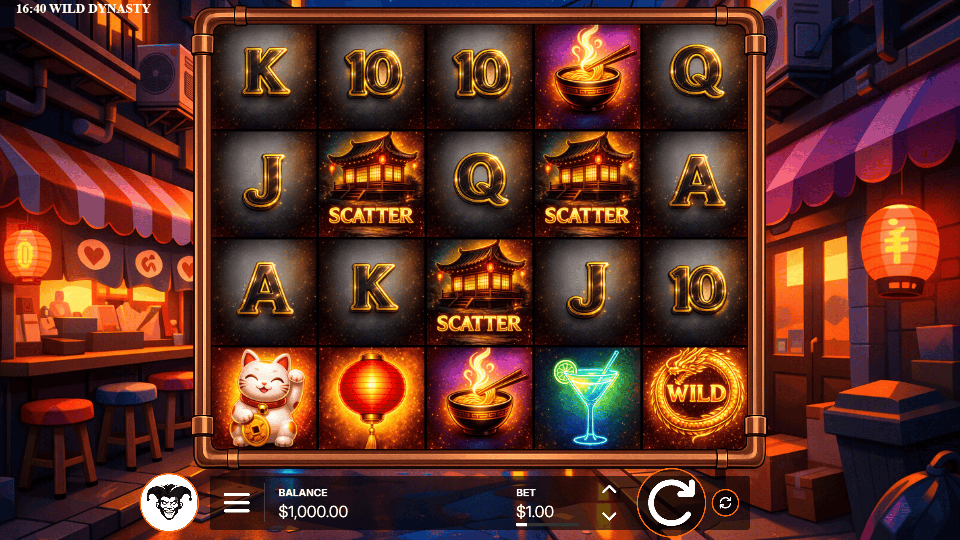 Wild Dynasty slot gameplay reels