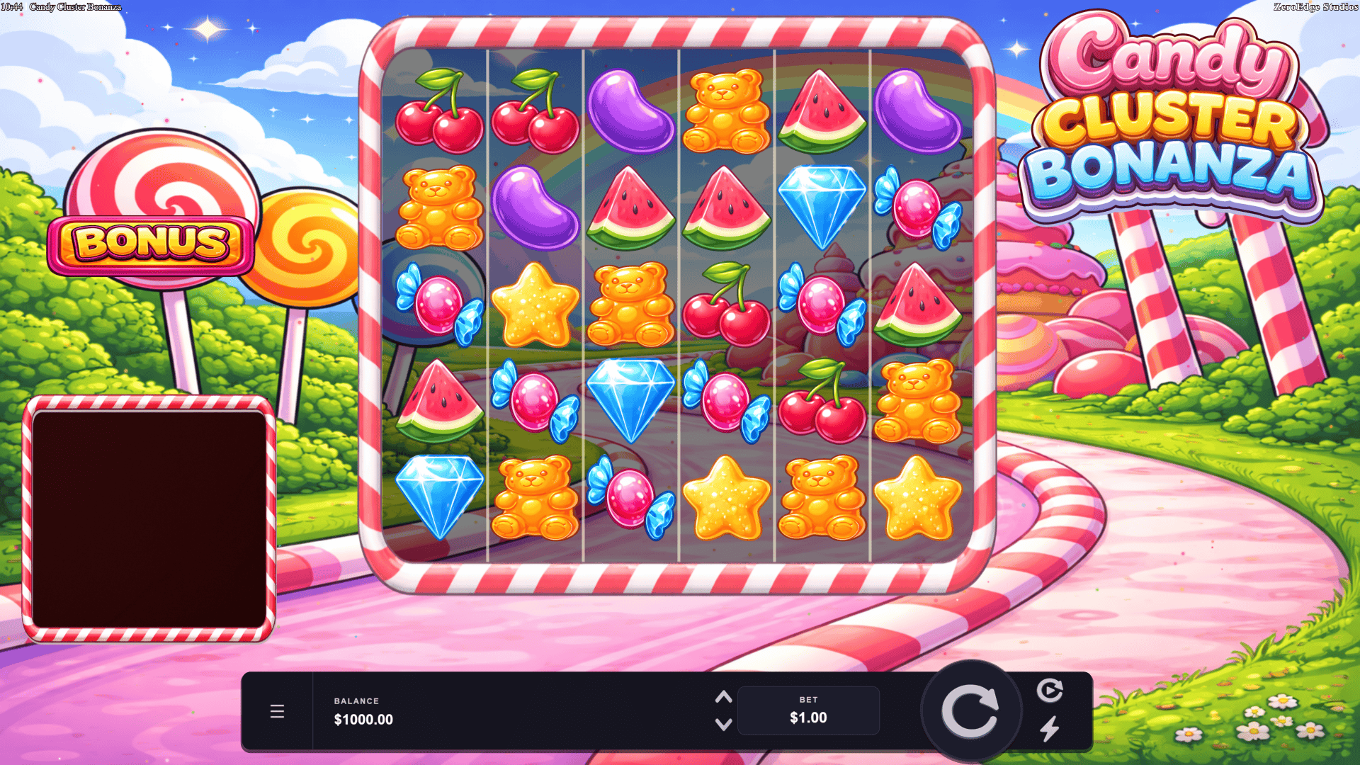 Candy Cluster Bonanza slot gameplay reels