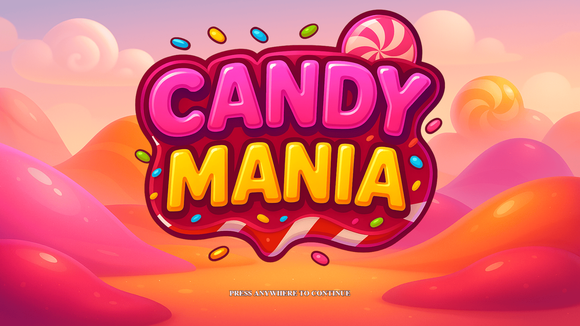 Candy Mania slot intro screen