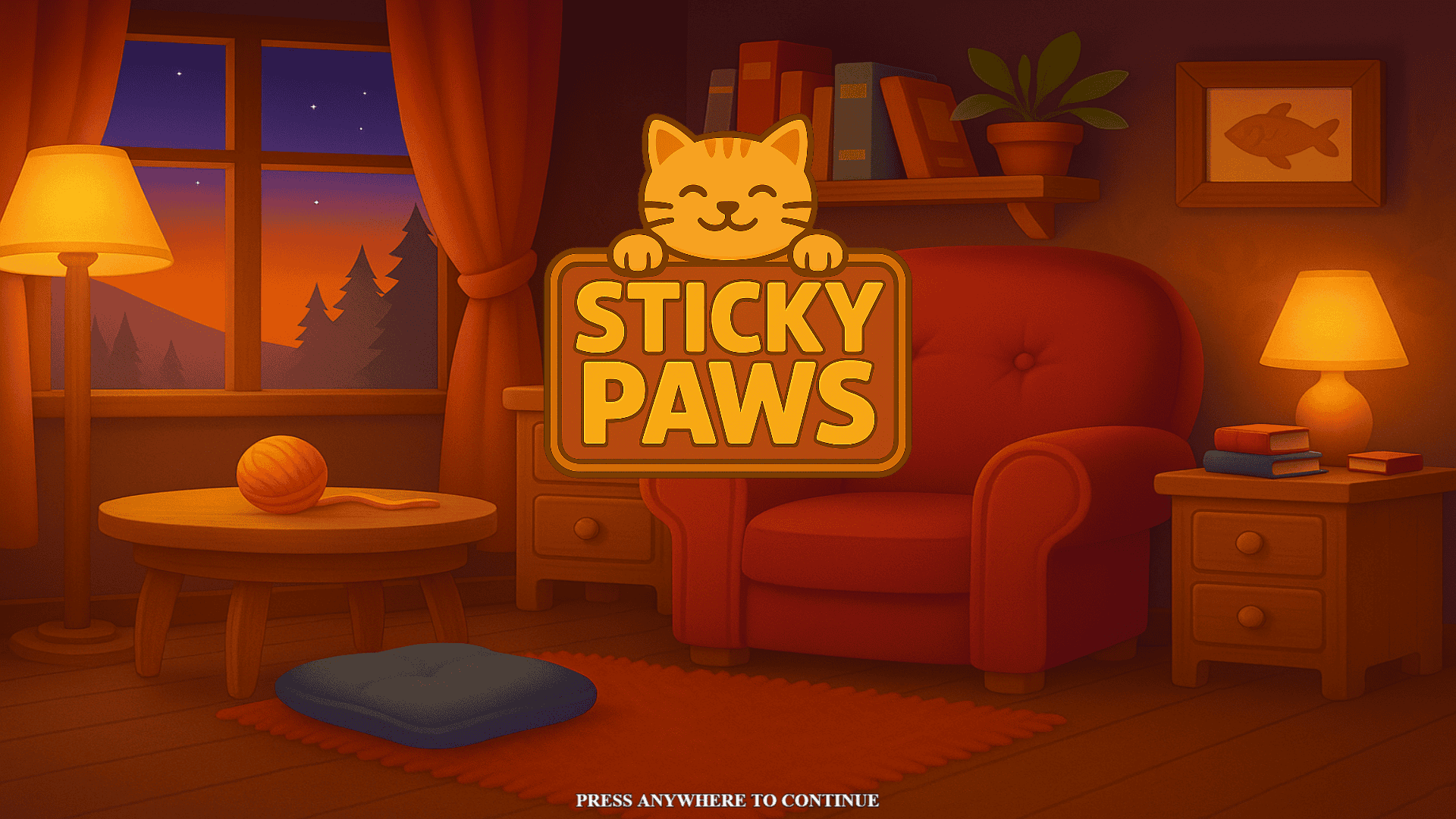 Sticky Paws slot intro screen