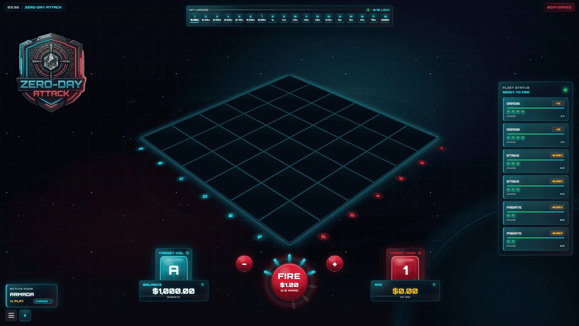 Zero-Day Attack slot gameplay reels